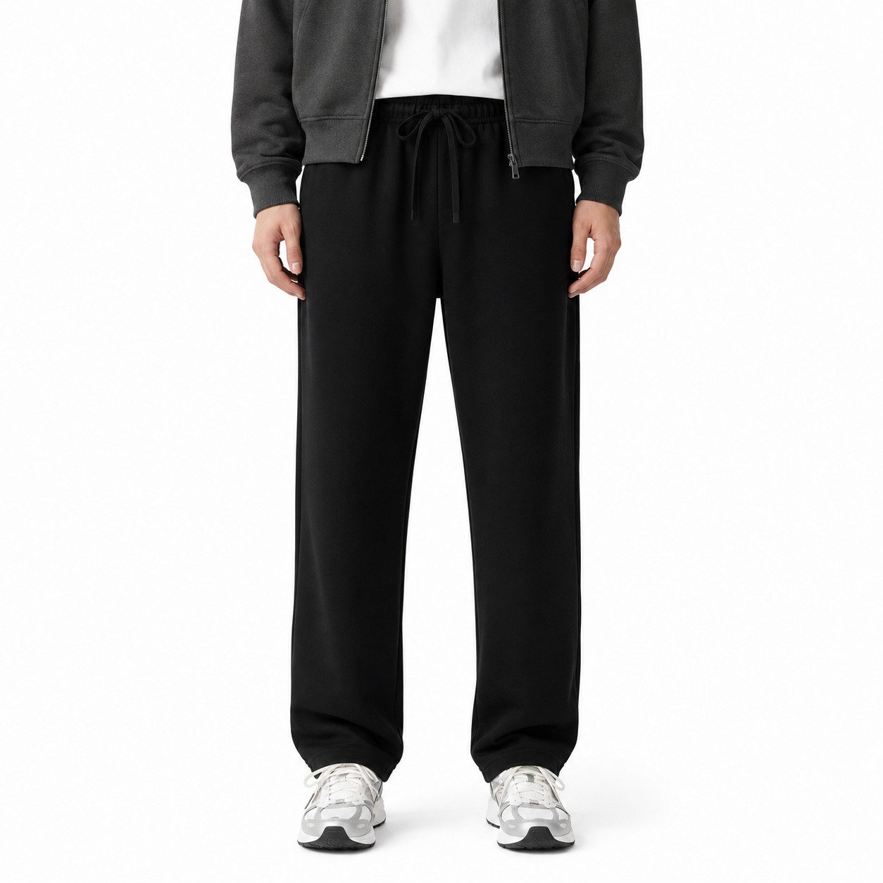 S&S Jogginghose Herren Sweathose aus Baumwolle Sommer (Packung, 1-tlg., Herren Jogginghosen) moderne Sweathose Trainingshose gerader Beinabschluss - Reißverschluss