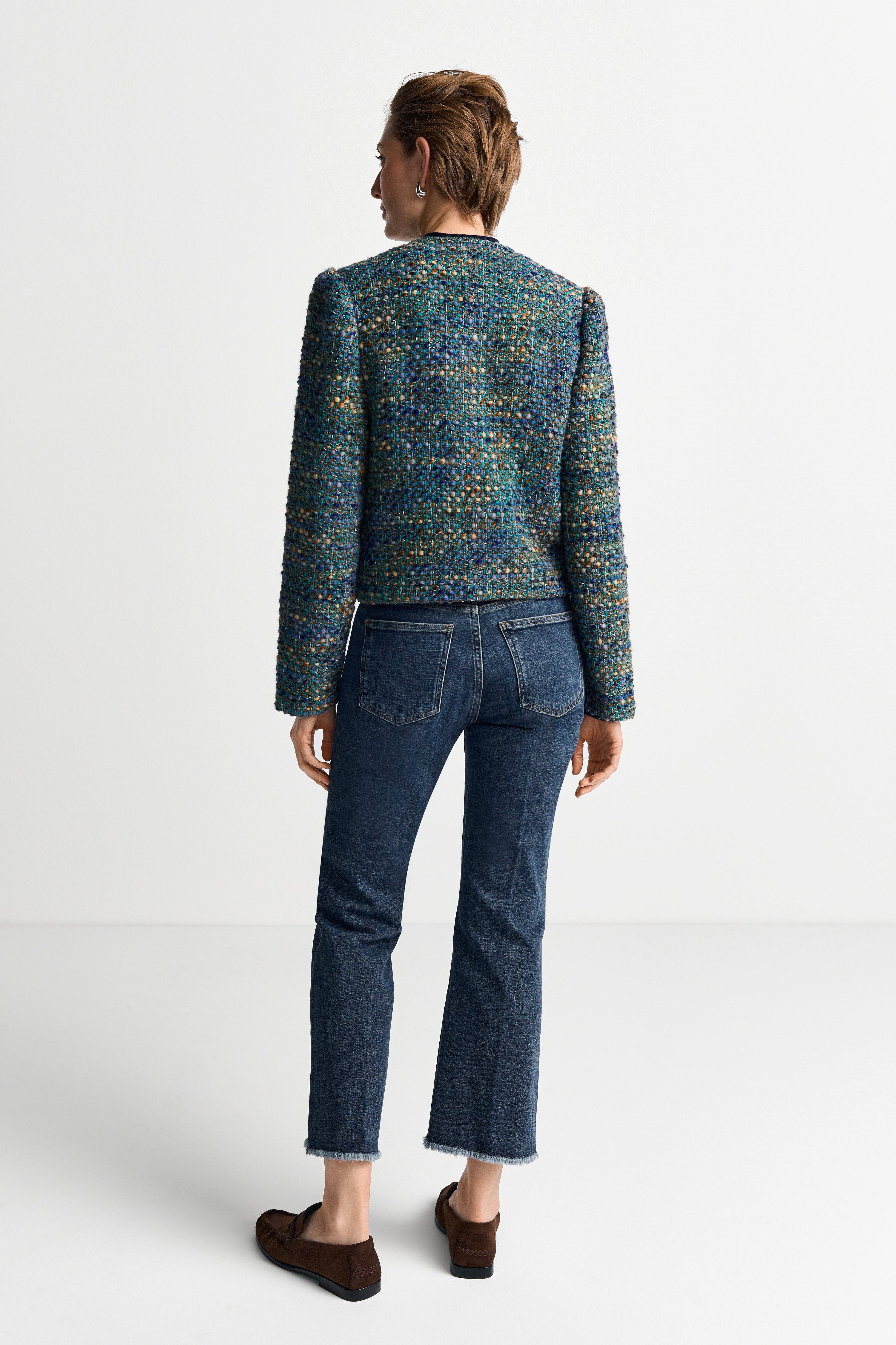 RICHROYAL Bouclèjacke Regular fit mit Rundhalsausschnitt, Woll-Anteil – Bild 3 von 5