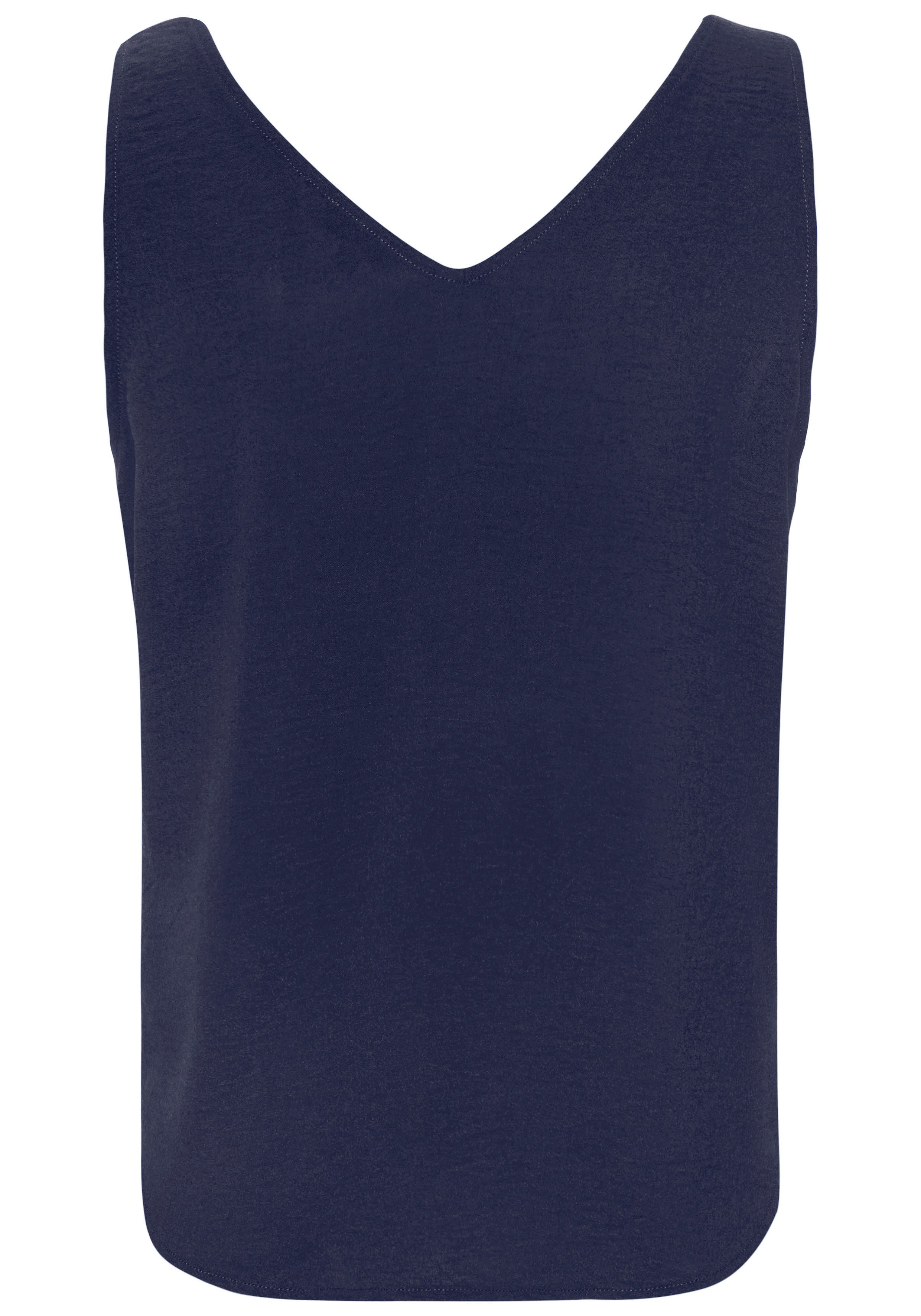 Vivance Blusentop mit V-Ausschnitt, Basic, Damentop