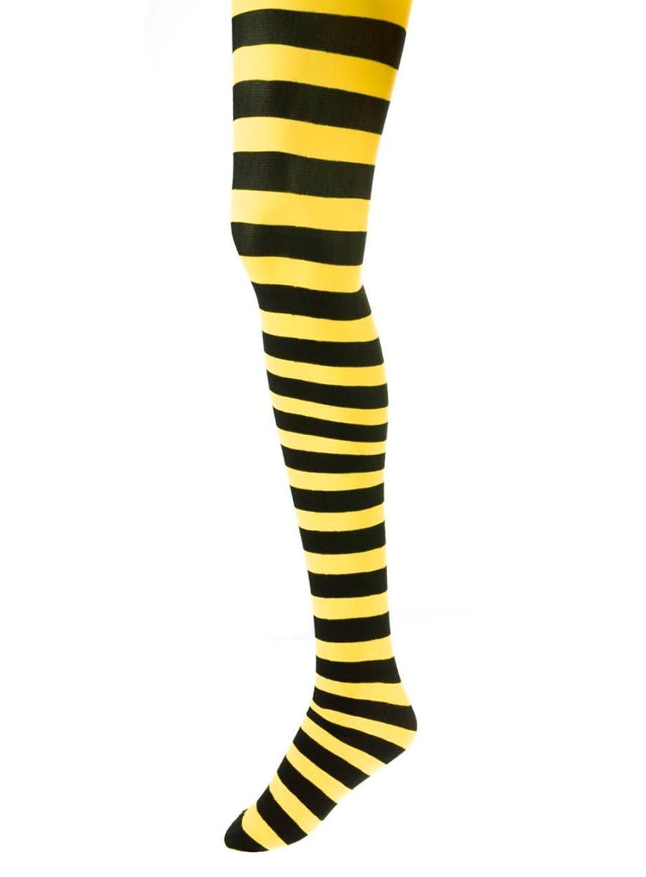 Leg Avenue Strumpfhose Gestreifte Strumpfhosen gelb-schwarz (1 St)