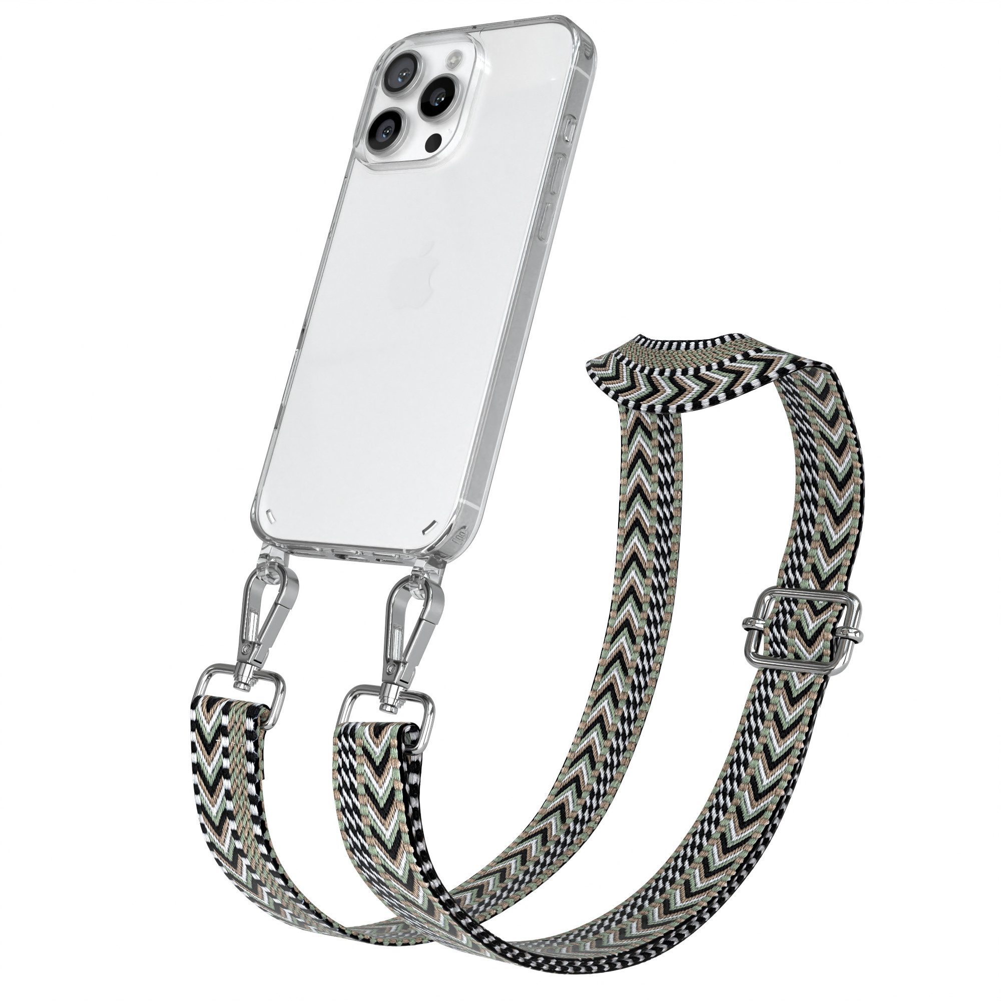 Handykette Silikonhülle mit Kette für Apple iPhone 16 Pro Max