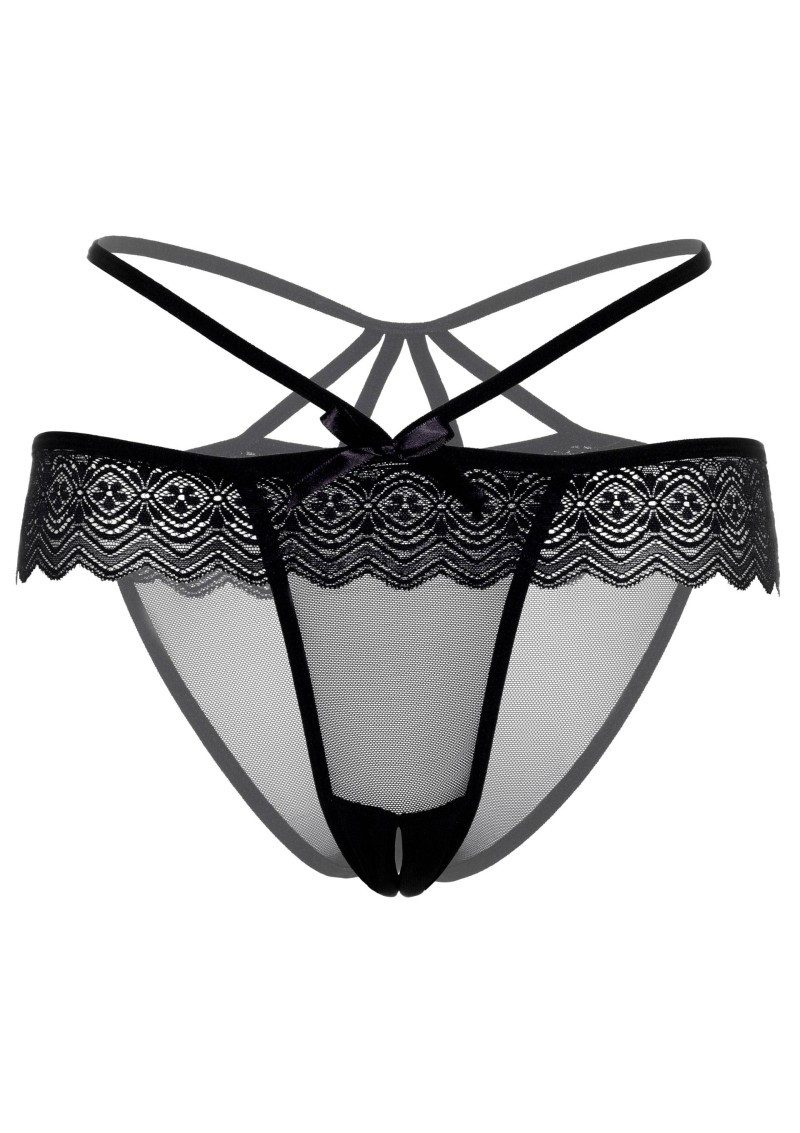 Slip-Ouvert Taylor crotchless panty Black S/M - L/XL