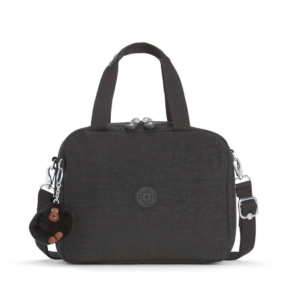 KIPLING Picknicktasche MIYO, Isolierte Lunchbox Tasche mit Trolleyschlaufe, True Black (schwarz)