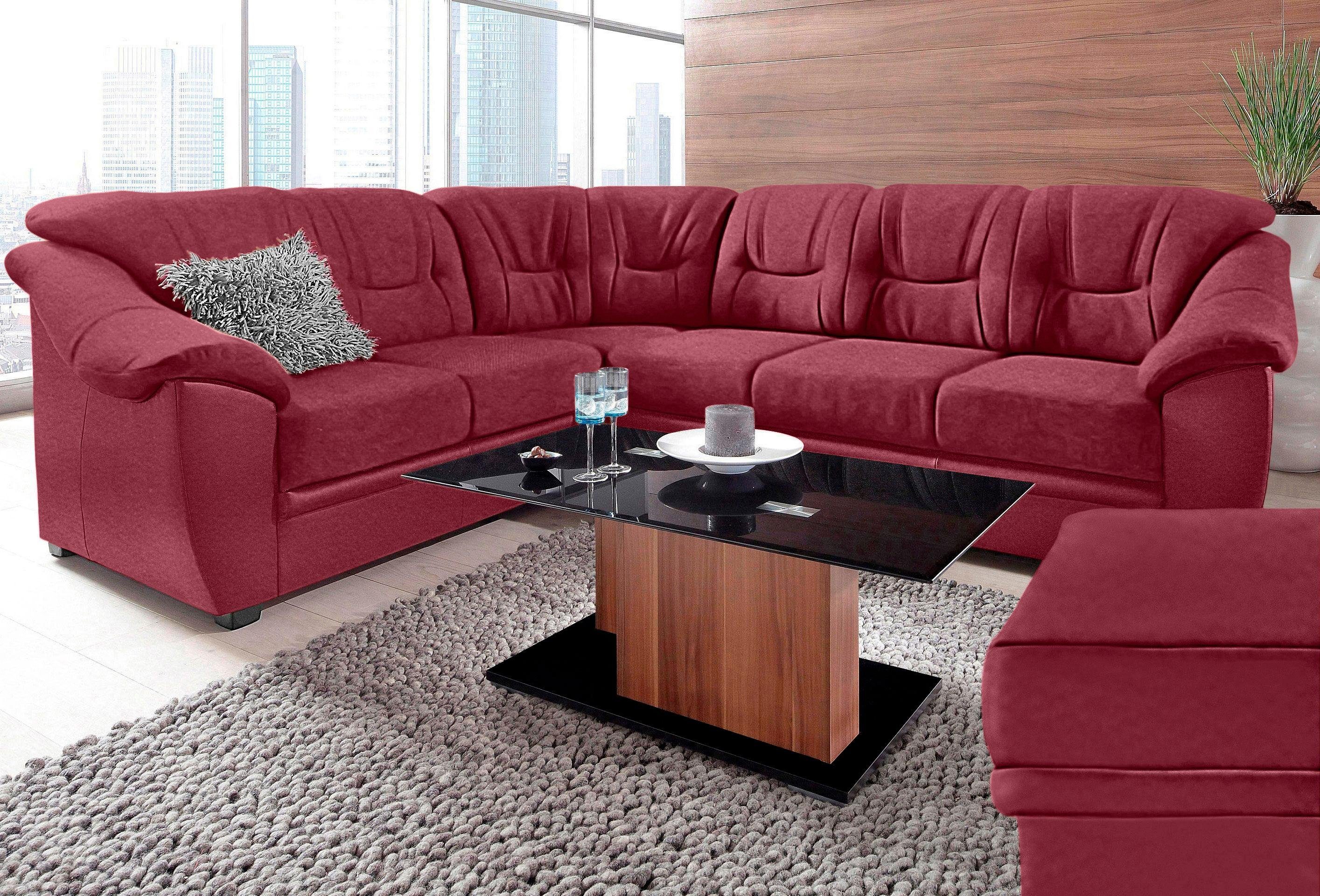 sit&more Ecksofa Savona L-Form, B: 262 cm, optional Bettfunktion, Federkern