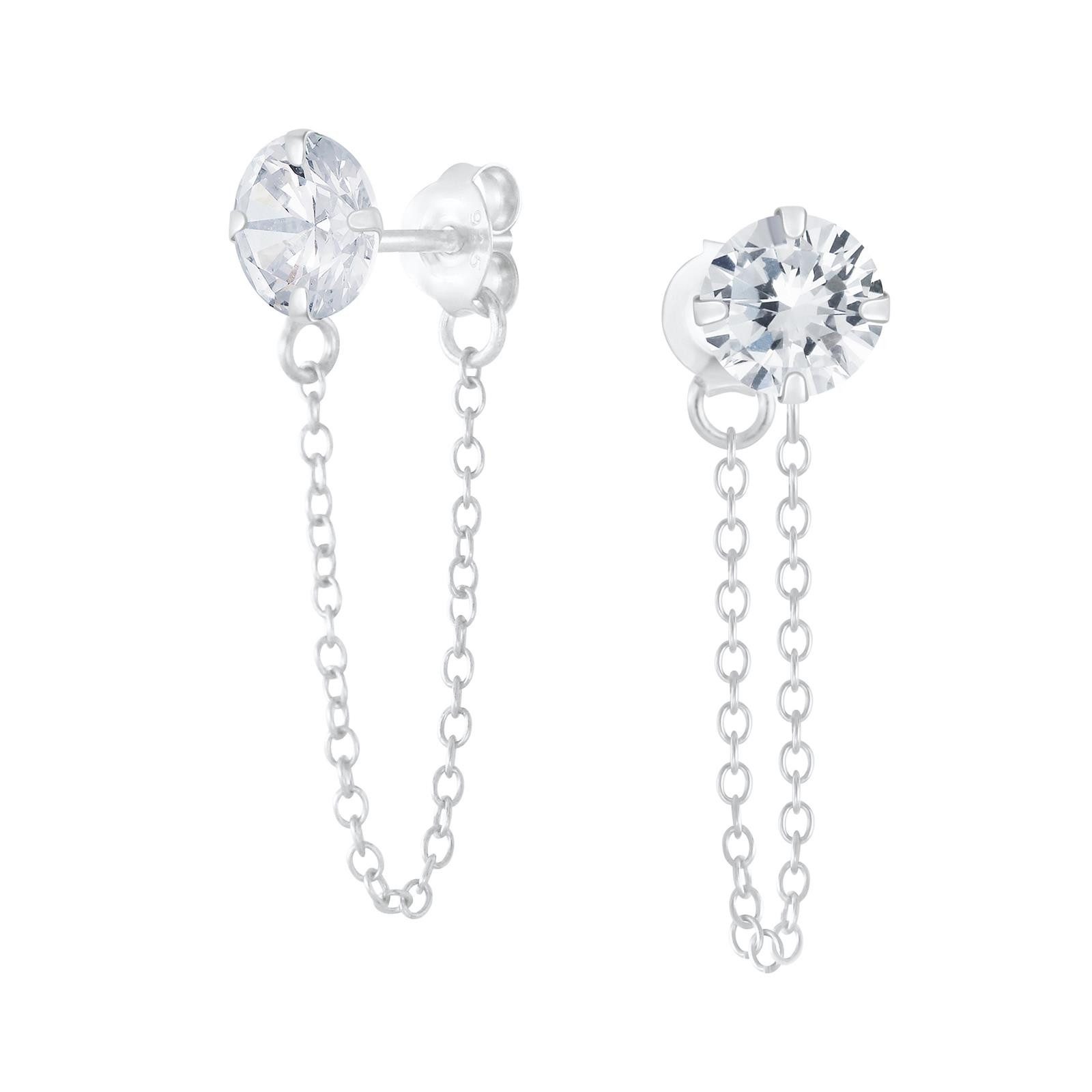 Monkimau Ohrring-Set 6mm Zirkonia Ohrringe 925 Silber, Hypoallergen