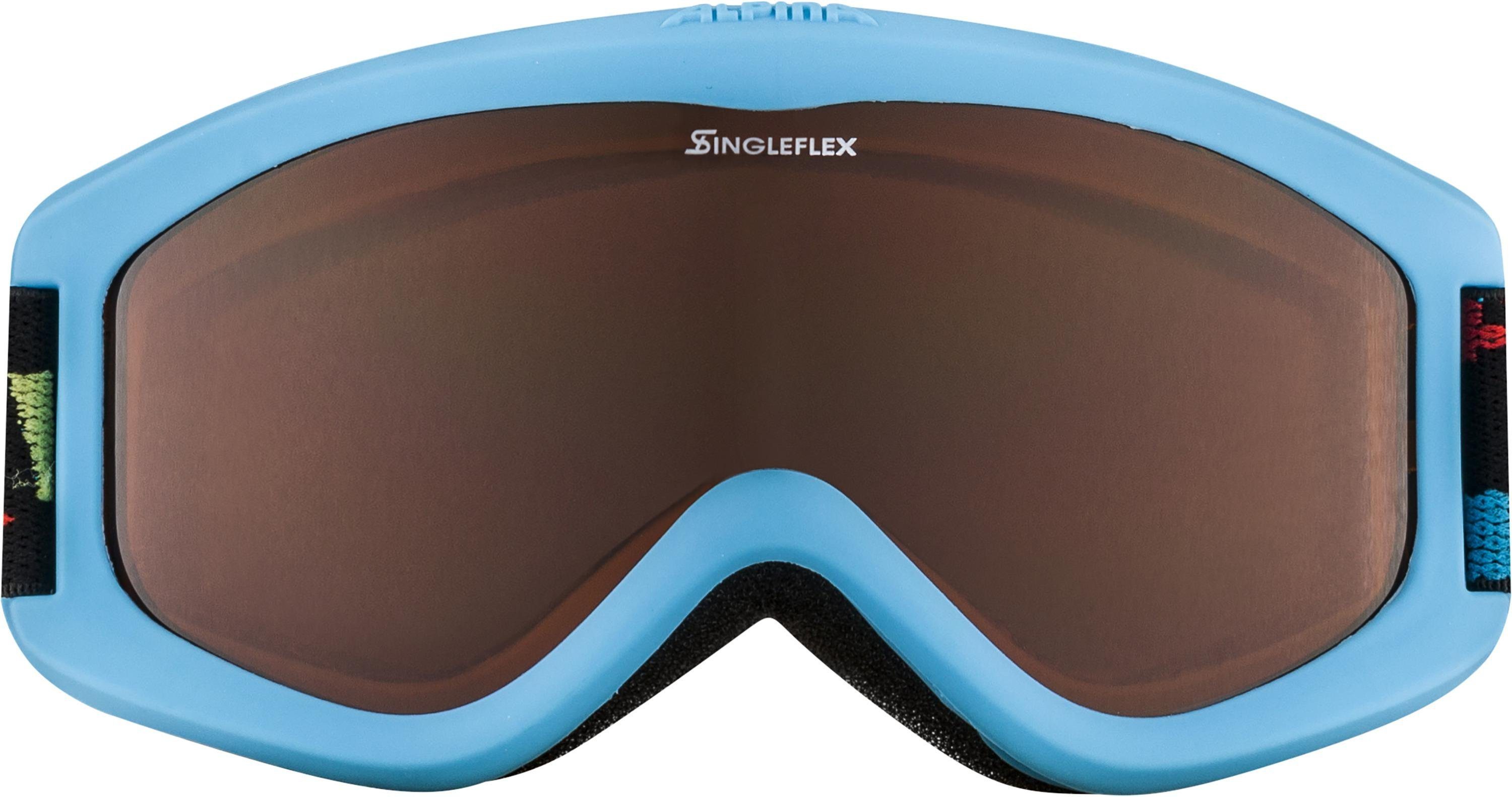 Skibrille Carvy Sports Kinder Skibrille 2.0 488 Alpina cyan für Alpina matt