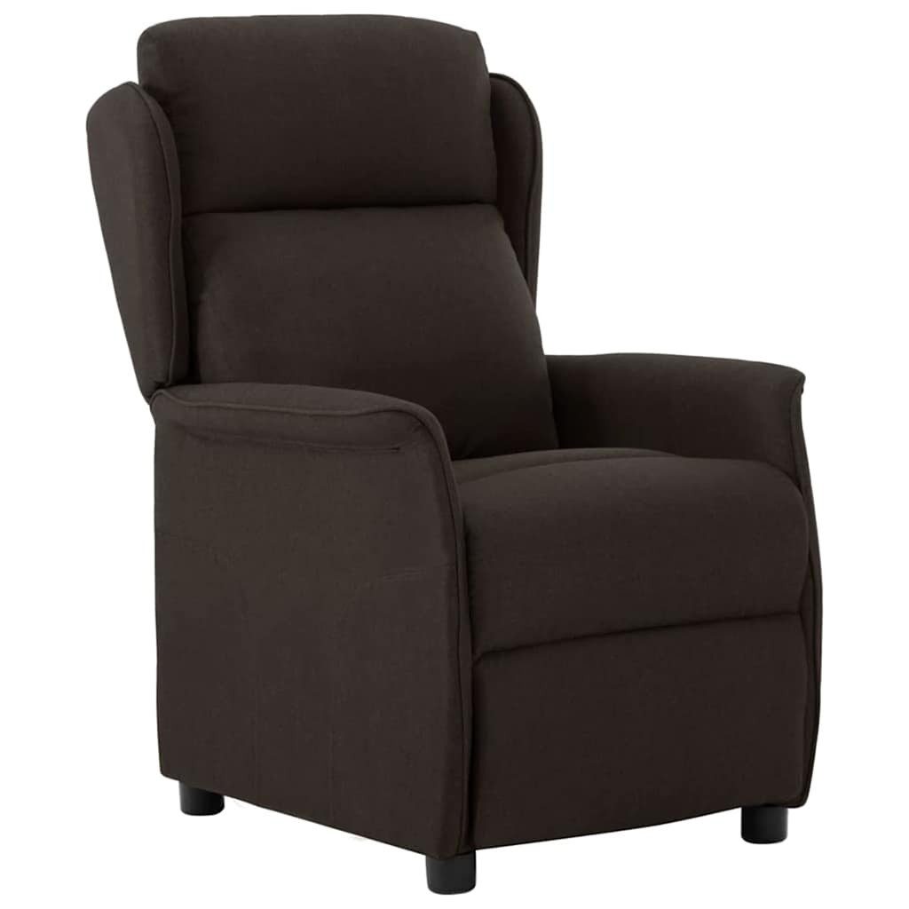 vidaXL Sessel Liegestuhl Dunkelbraun Polyester (1-St)