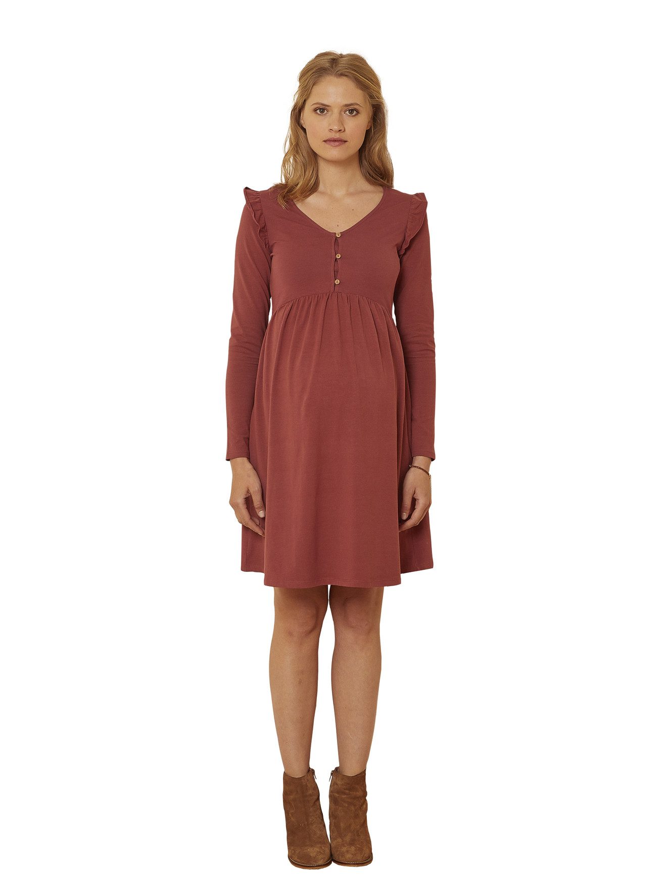 vertbaudet Umstandskleid Kurzes Kleid für Schwangerschaft & Stillzeit