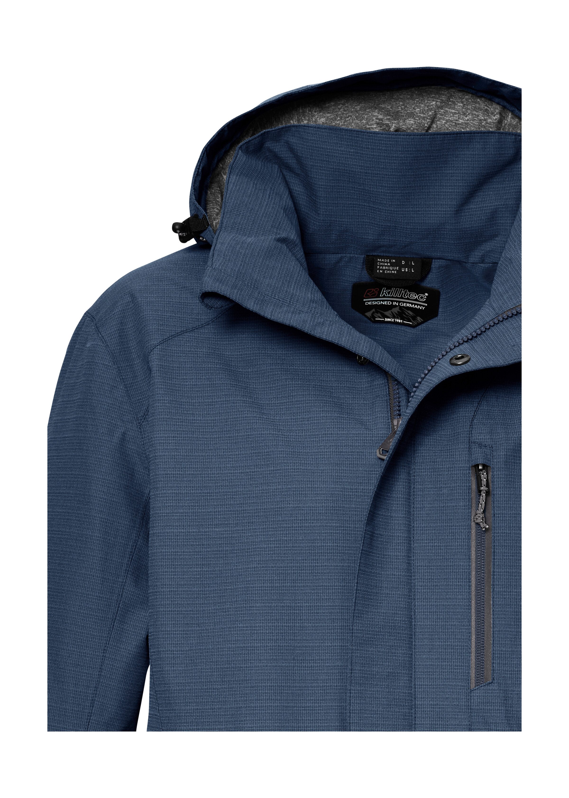 Killtec Funktionsjacke KOS 256 MN JCKT Wasser- und winddichte Herrenjacke, atmungsaktiv, abnehmbare Kapuze
