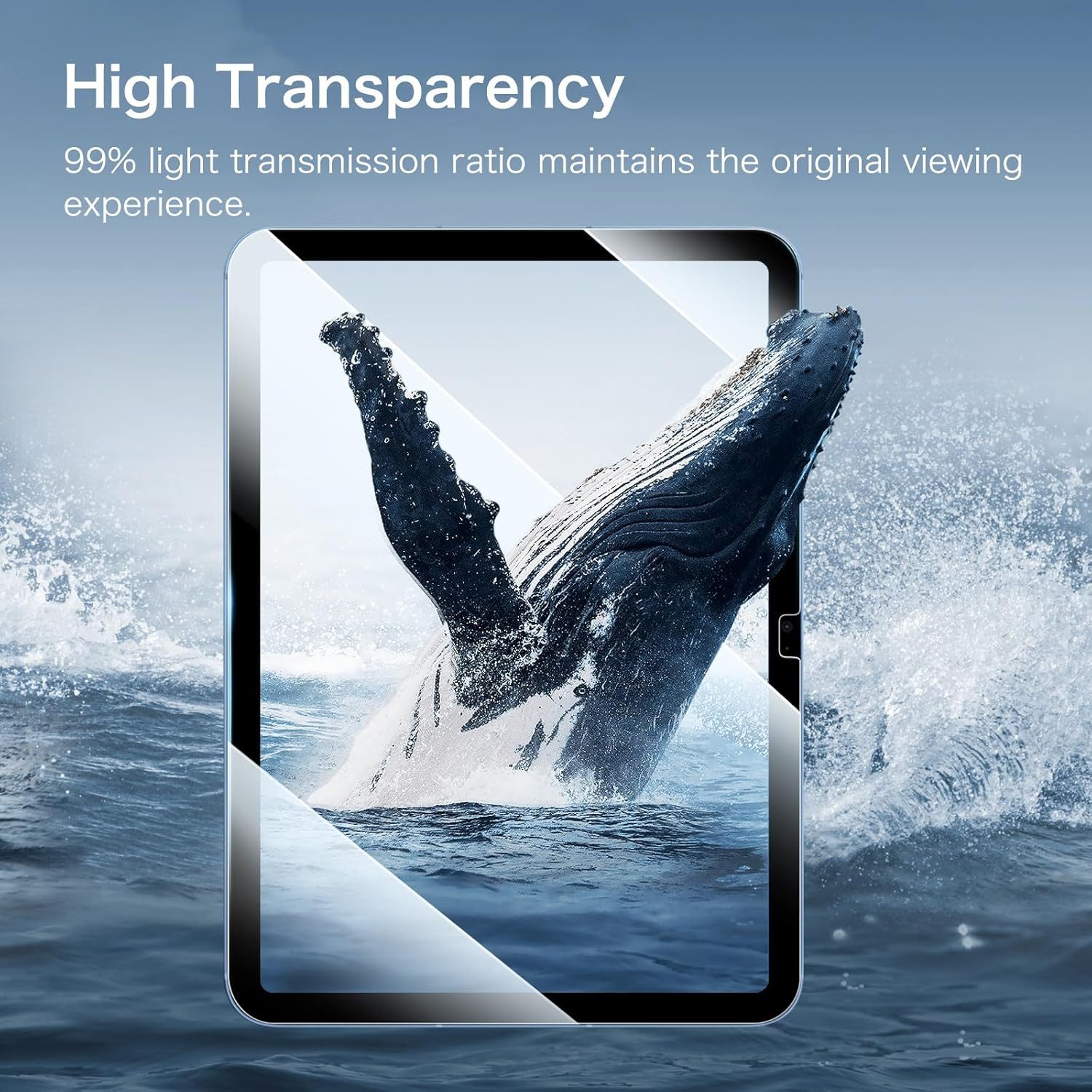 Fintie Tablet-Hülle für iPad 11 Generation 11'' 2025 (A16), iPad 10 Generation 10.9'' 2022, mit Schutzfolie-ultradünne transparente Rückseite Case mit Stifthalter