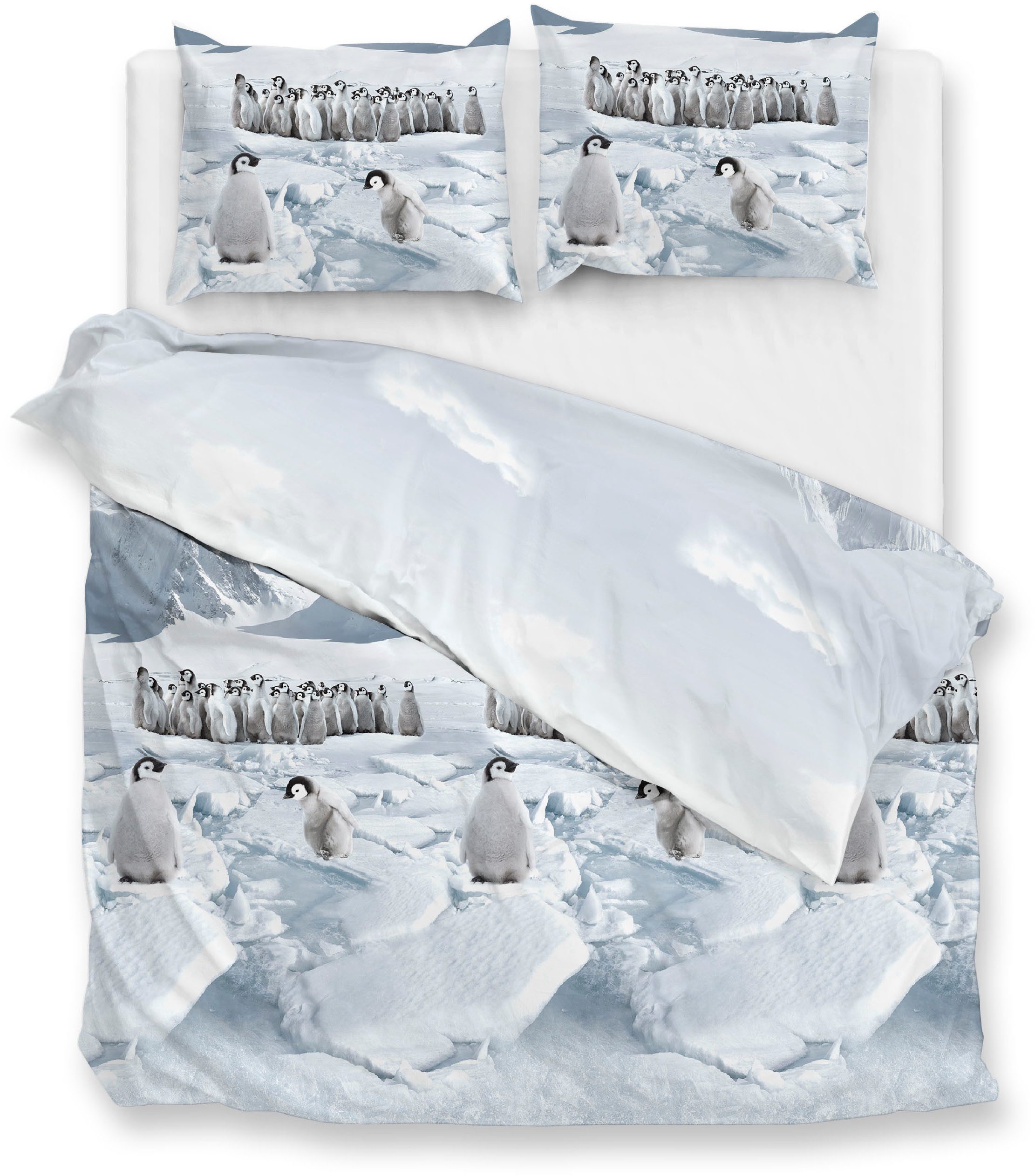 ZO HOME Постельное белье Pinguini, Flanell, 1 teilig, Постельное белье aus 100% Baumwolle, hochwertige Flanell