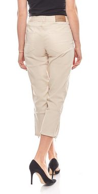 Corley originals Regular-fit-Jeans 7/8 Skinny Hose Jeans mit goldenem Reißverschluss Beige CORLEY