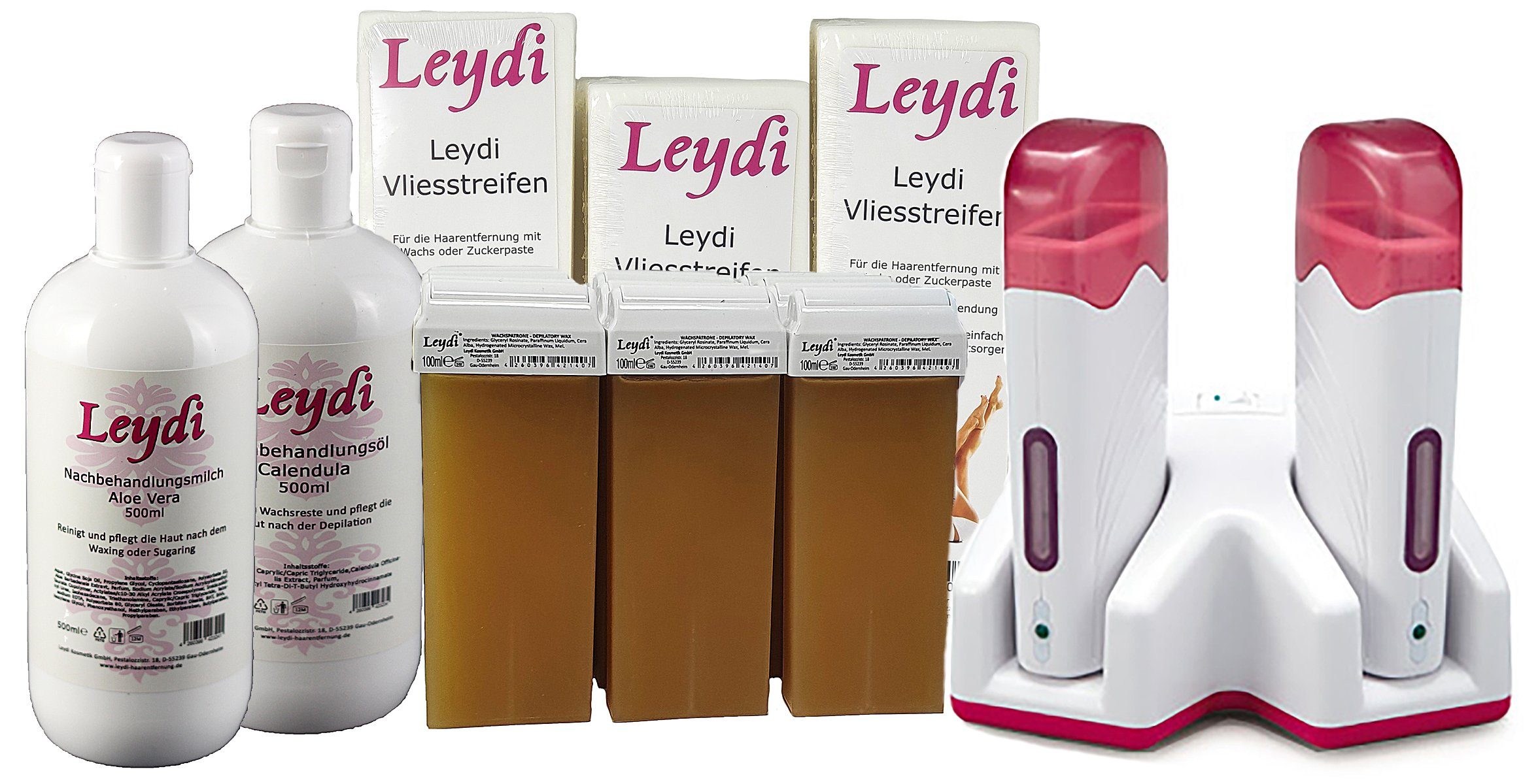 Enthaarungswachs Warmwachspatronenset Leydi Duo Honig