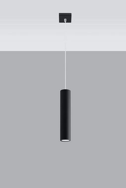 etc-shop Pendelleuchte, Leuchtmittel nicht inklusive, Pendelleuchte schwarz Metall Hängeleuchte schwarz Zylinder