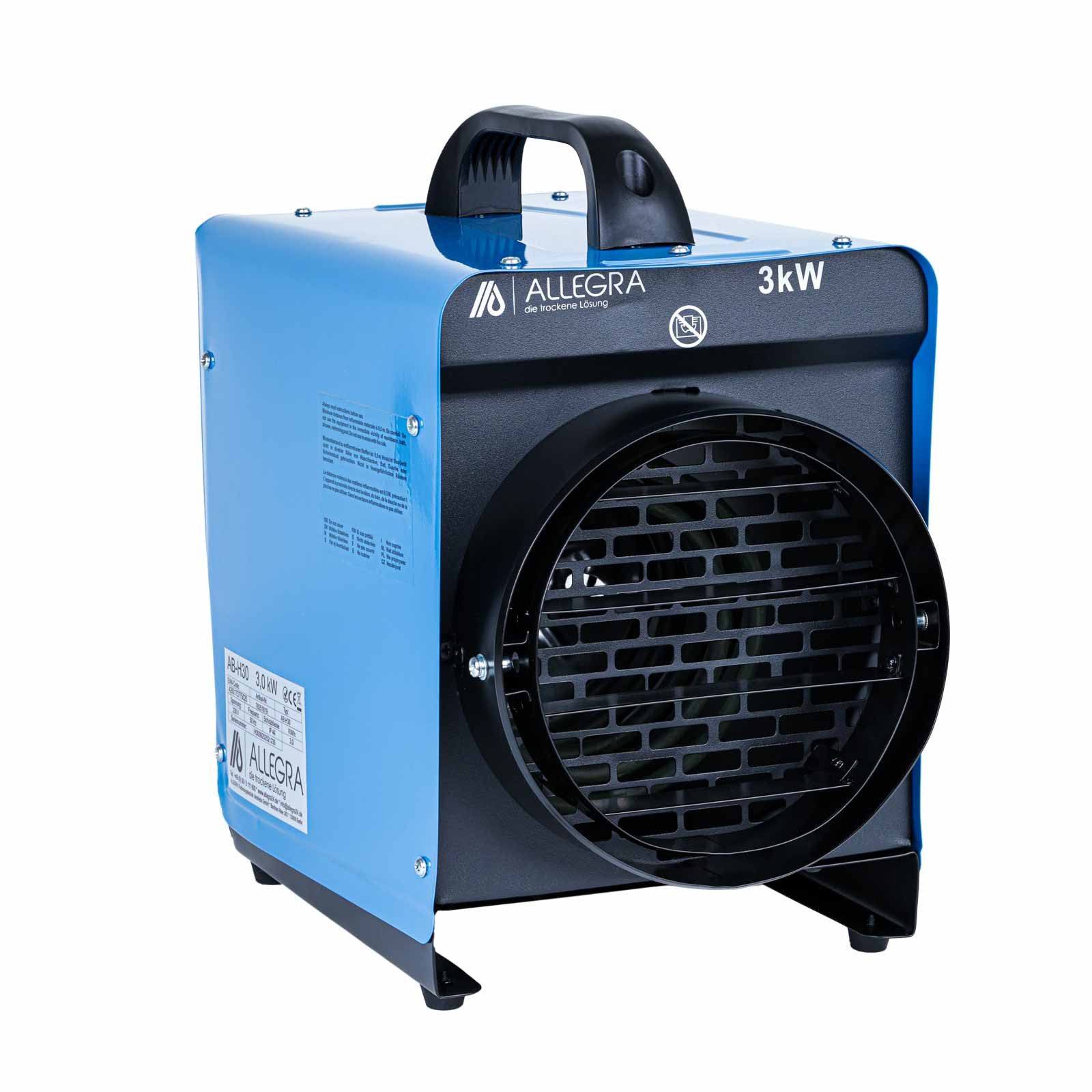 ALLEGRA Heizlüfter Heizlüfter AB-H30 - 3,0 kW - 230 V, Verdeckte Bedienelemente