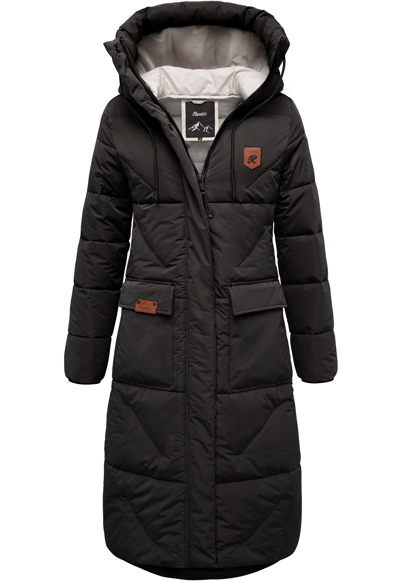 REPUBLIX Winterjacke WREN Damen Gefütterte Dicke Winter Jacke Mantel Parka mit Kapuze
