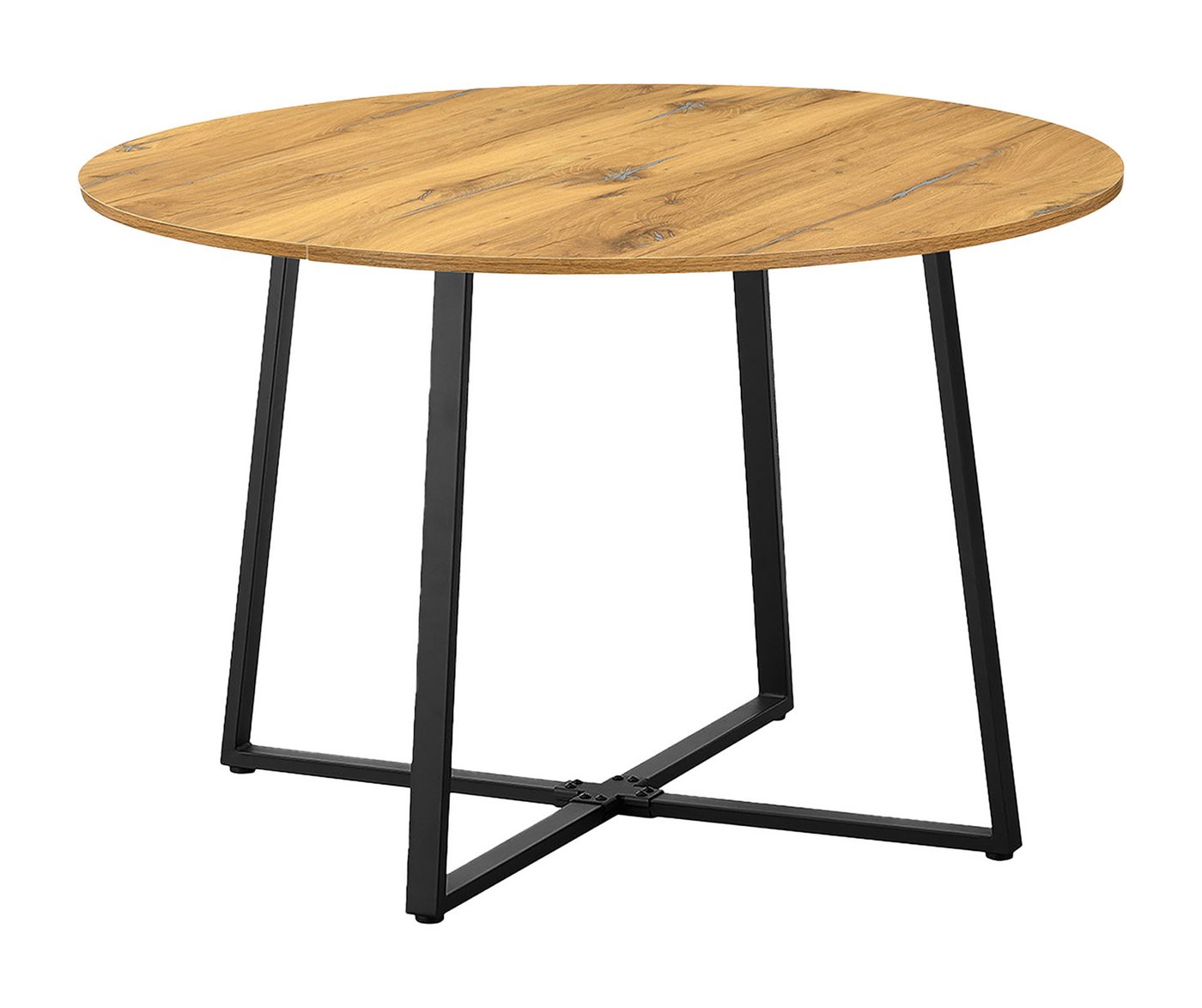 B&D home Esstisch NOA, rund Ø 110 cm, platzsparend, mit Metallbeinen in Schwarz oder Weiß