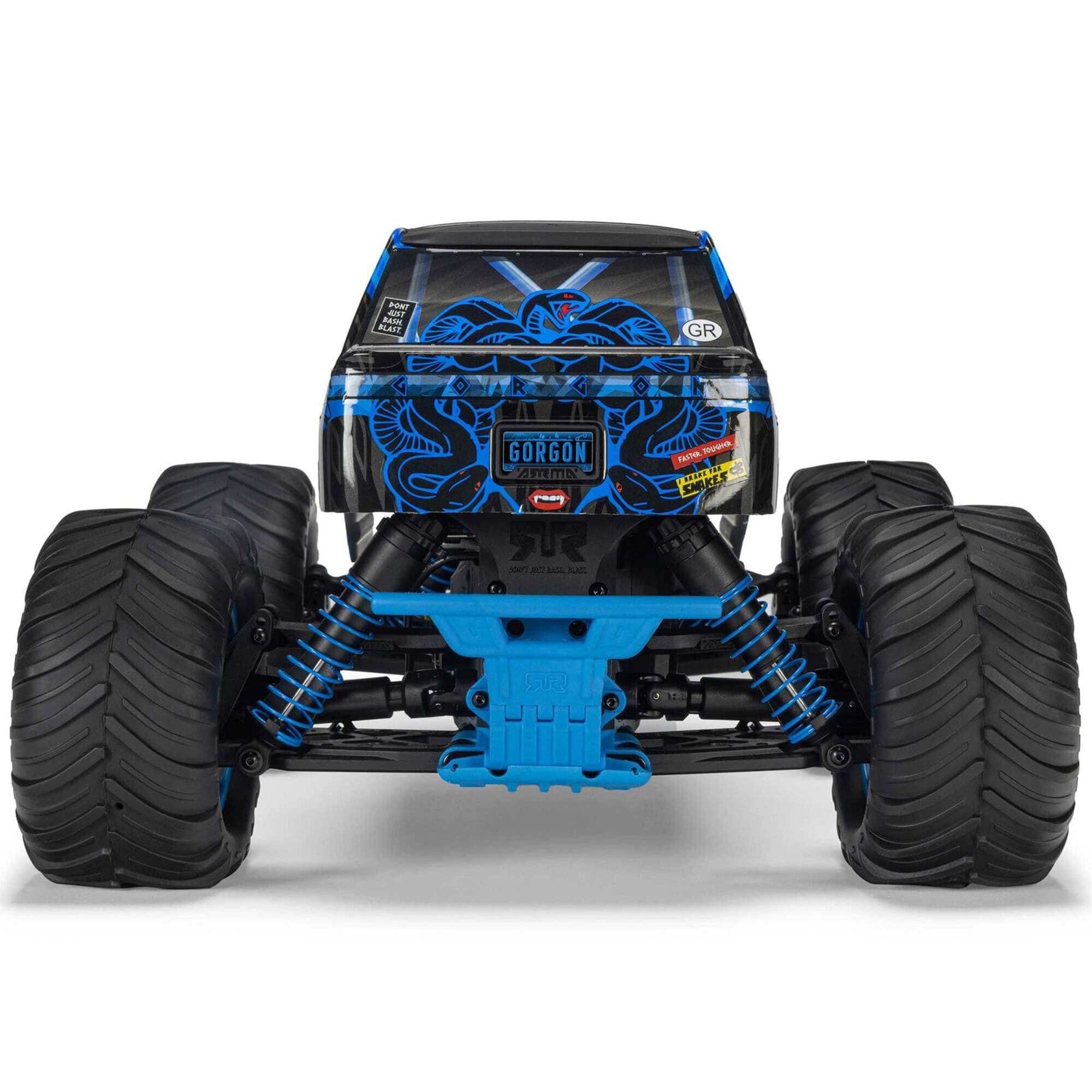 Arrma RC-Buggy Arrma Gorgon 4x2 Mega 550 Monstertruck Blau RTR 1:10 mit Akku, Lader