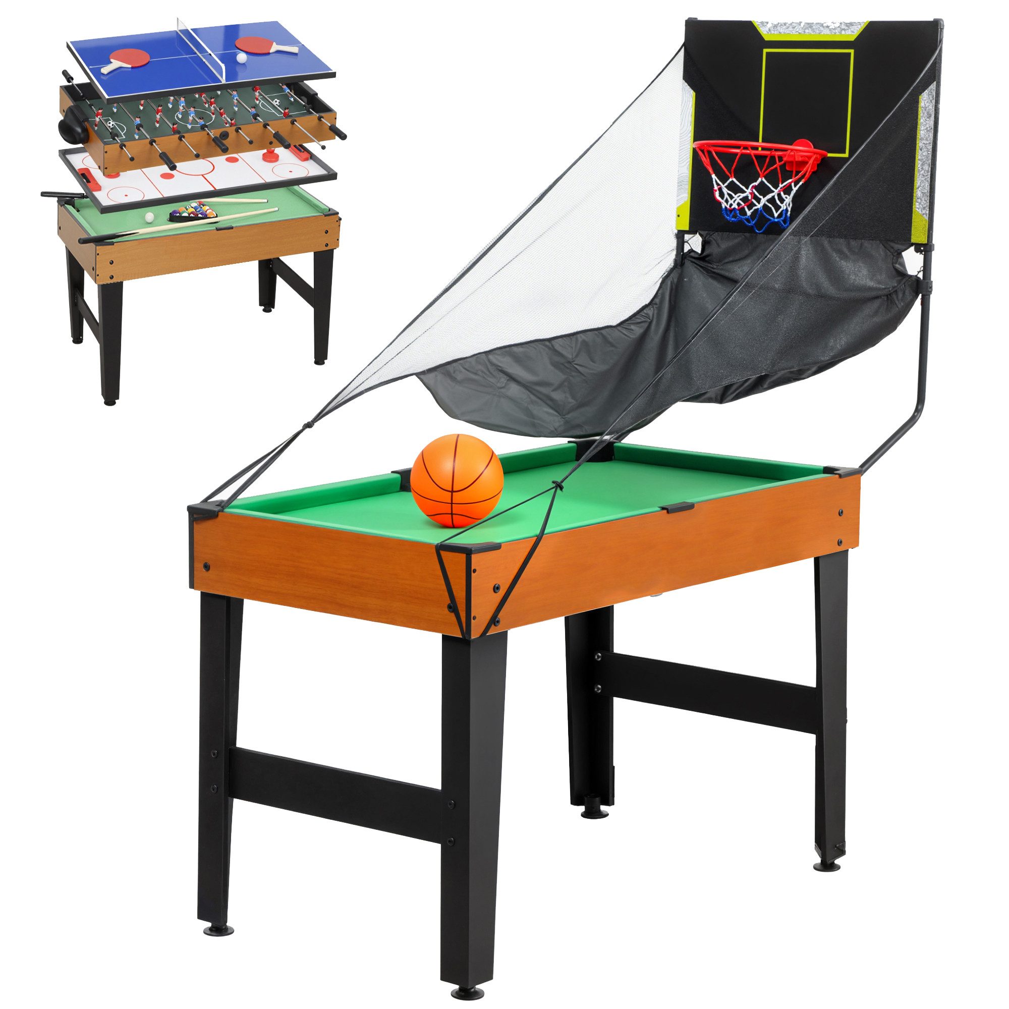 SPORTNOW Spieltisch 5-in-1 Multispiel-Tisch, (Multifunktionstisch, 5-tlg), günstig online kaufen