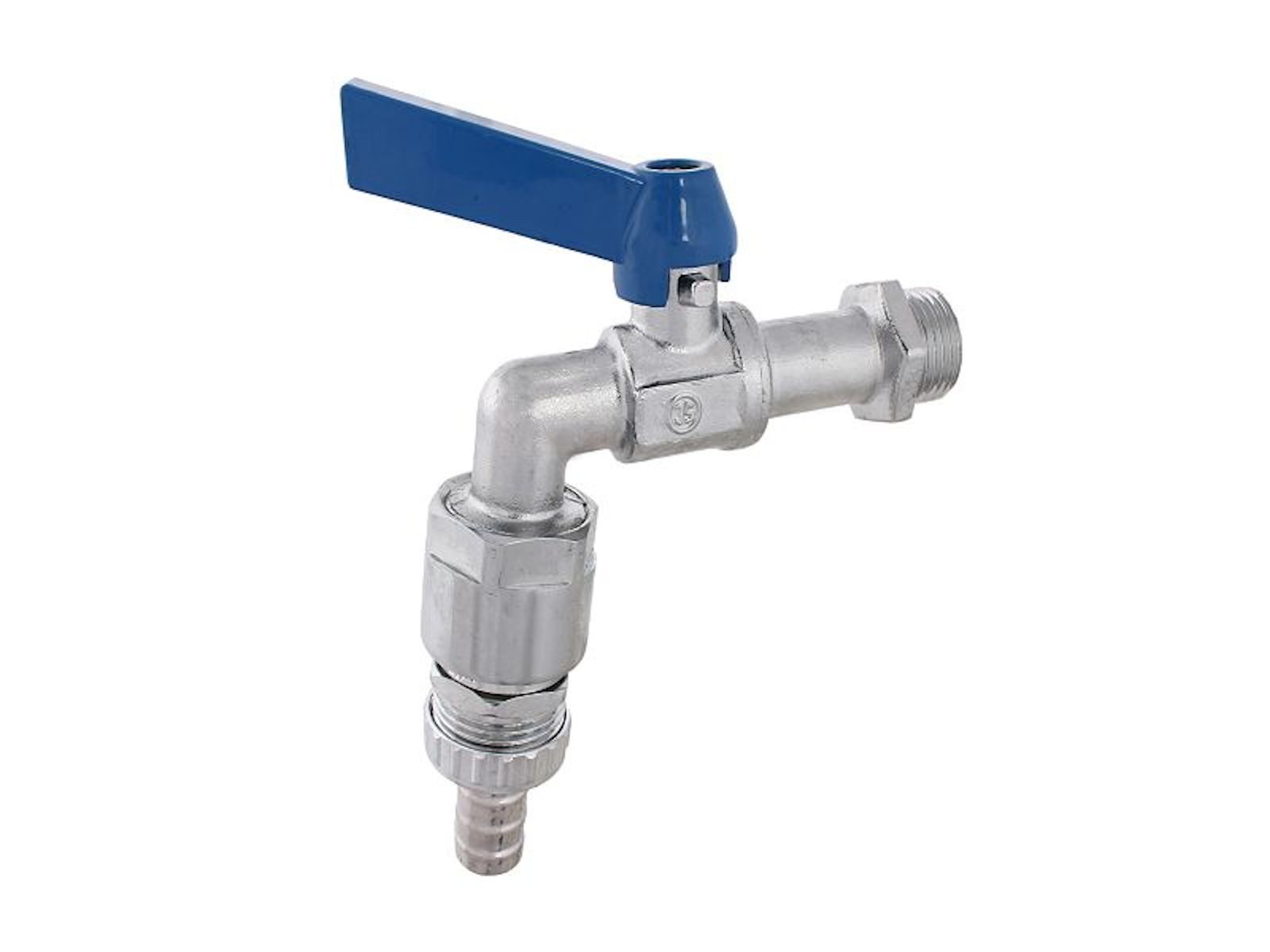 Schlösser Auslaufventil Kugel-Auslaufventil 1/2 Zoll mit Rohrbelüfter, matt verchromt