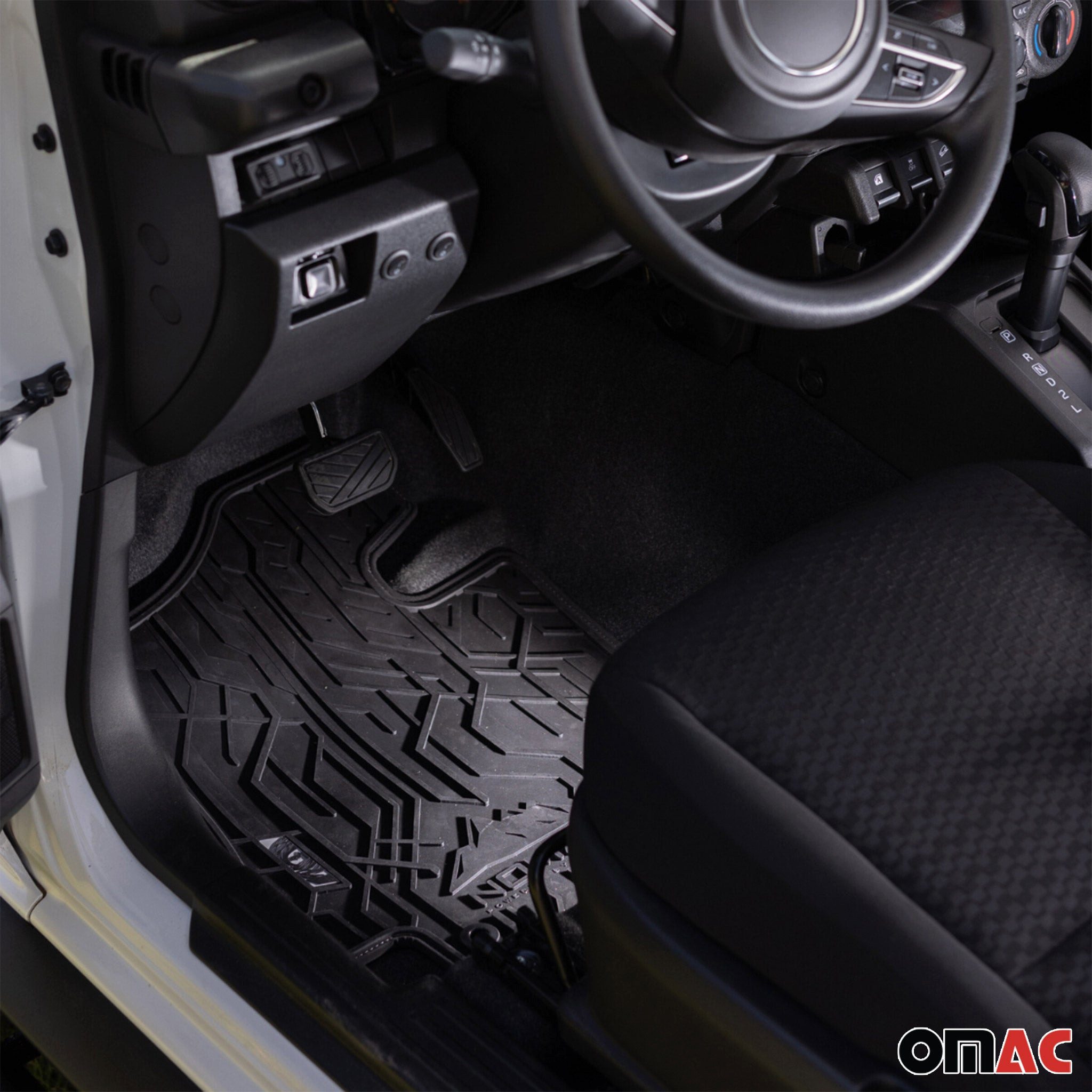 OMAC Auto-Fußmatten Gummimatten Antirutsch für BMW X3 E83 2003-10 Automatten Schwarz 2 tlg, für BMW X3 E83 2003-2010 BMW X3 E83 2003-2010, Antirutsch,Wasserfest,Einfache Installation