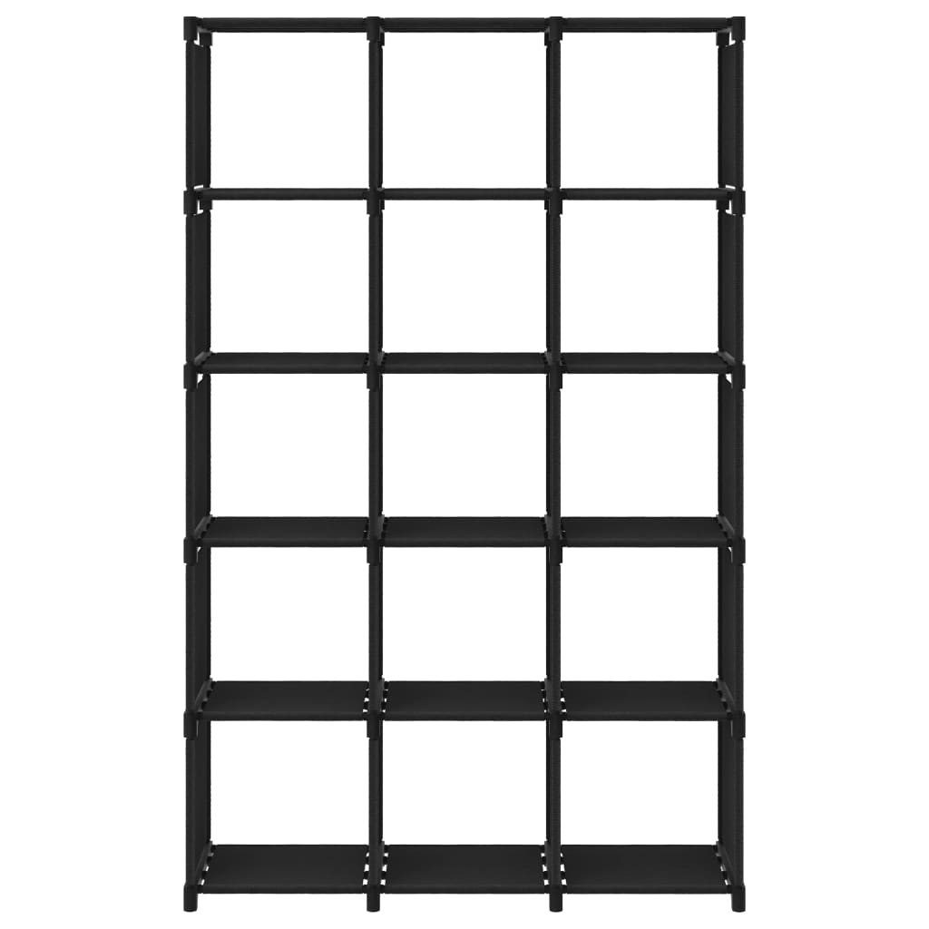 vidaXL Mehrzweckregal 15 Wrfel Würfelregal Mehrzweckregal 15 Fächer Schwarz 103x30x175,5 cm