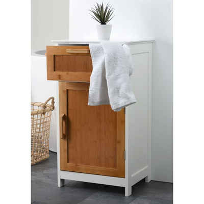 Bathroom Solutions Sideboard Schrank mit Tür und Schublade MDF (1 St)