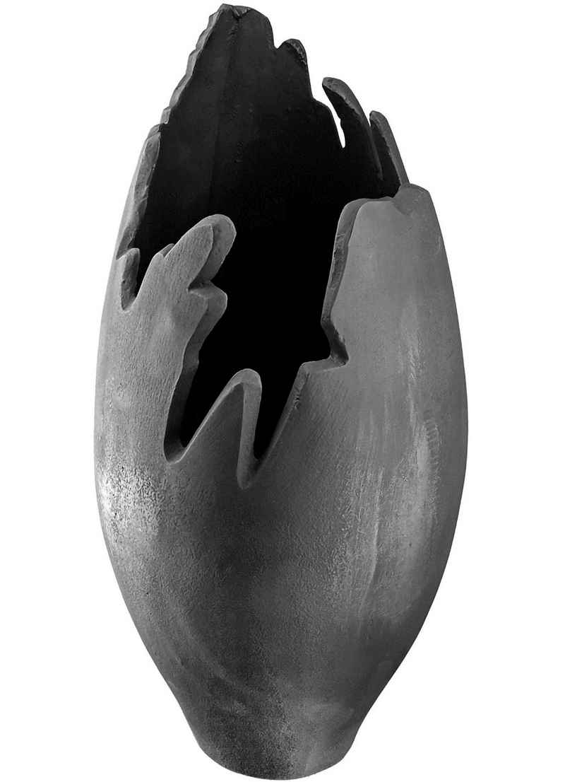Casablanca by Gilde Dekovase Vulkano Flame, aus Aluminium, nicht wasserdicht (1 St), mit Filzgleitern, nur für Dekozwecke geeignet