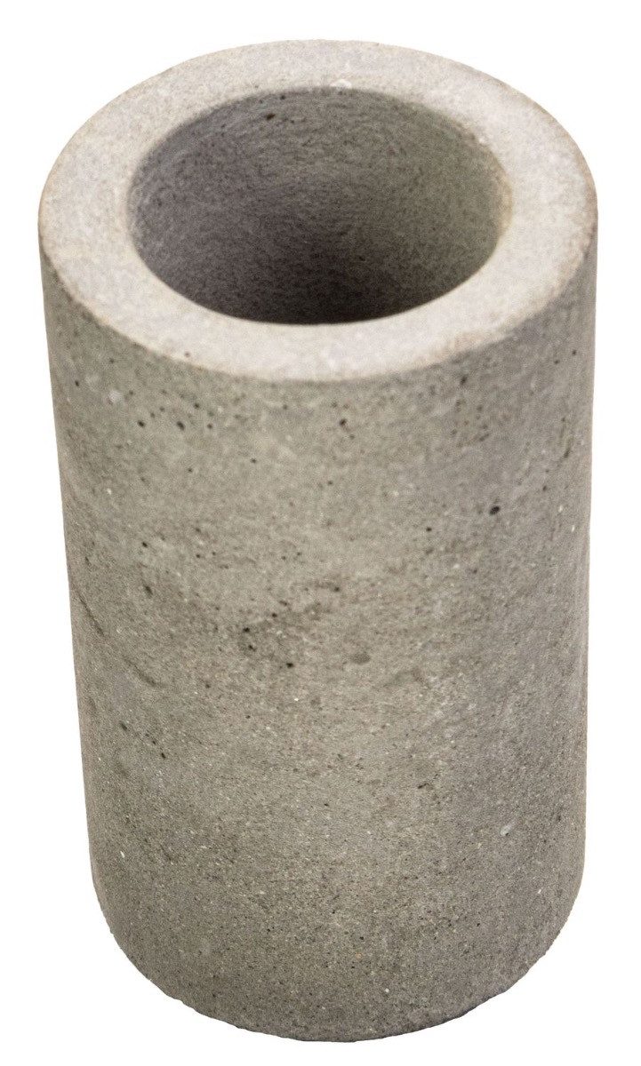 INNA-Glas Kerzenhalter Teelichthalter JUANJO in Betonoptik, betongrau, 10cm, Ø6cm