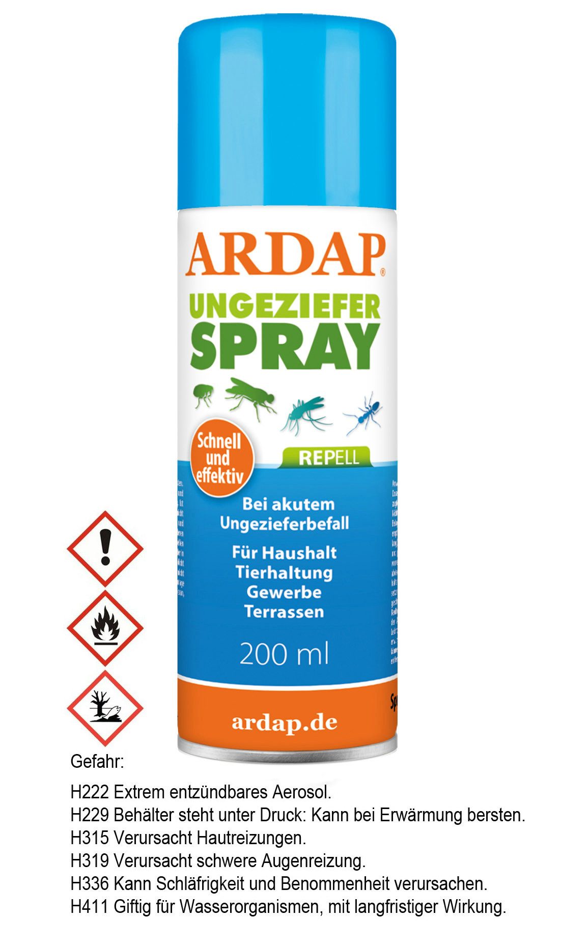 Insektenspray ARDAP Repell Ungezieferspray 200 ml