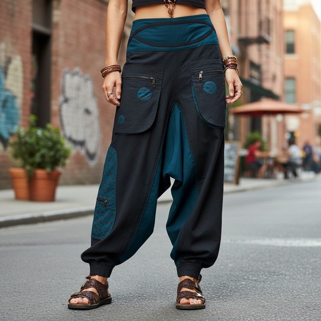 Relaxhose Haremshose, Pluderhose, Pumphose, Aladinhose..