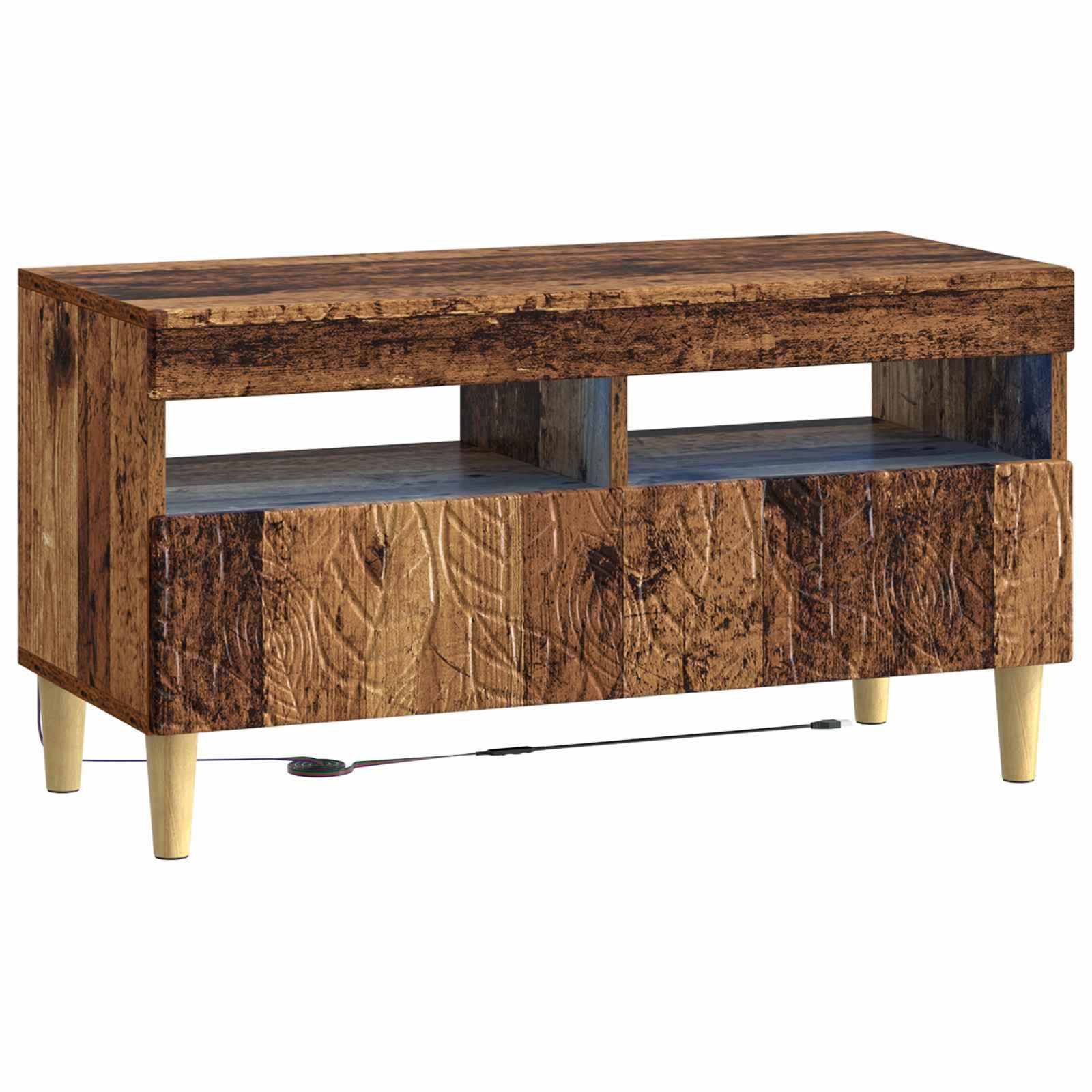 vidaXL TV-Schrank LED-TV-Schrank Altholz Holzwerkstoff