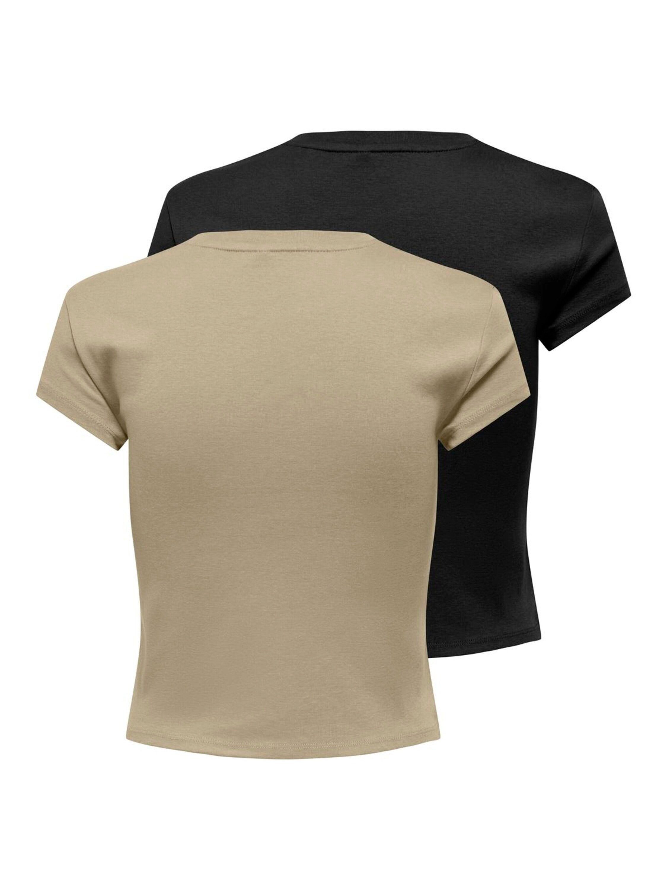 ONLY T-Shirt (2-tlg) Plain/ohne Details günstig online kaufen