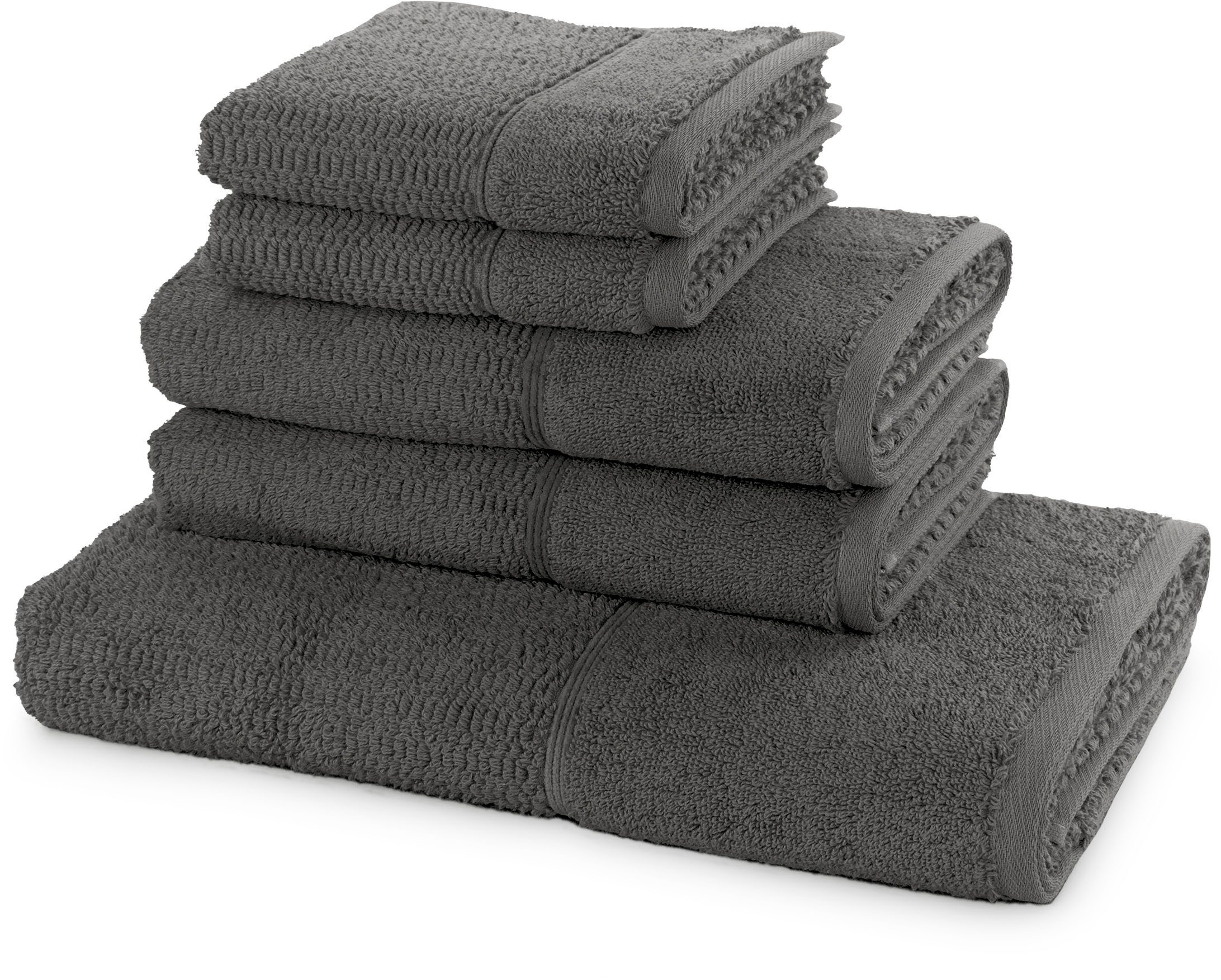 Möve for frottana Handtuch Set Pearl, Walkfrottier (5-St), 5tlg.-Set 2xGästehandtuch 30/50,2xHandtuch 50/100,1xBadetuch 67/140