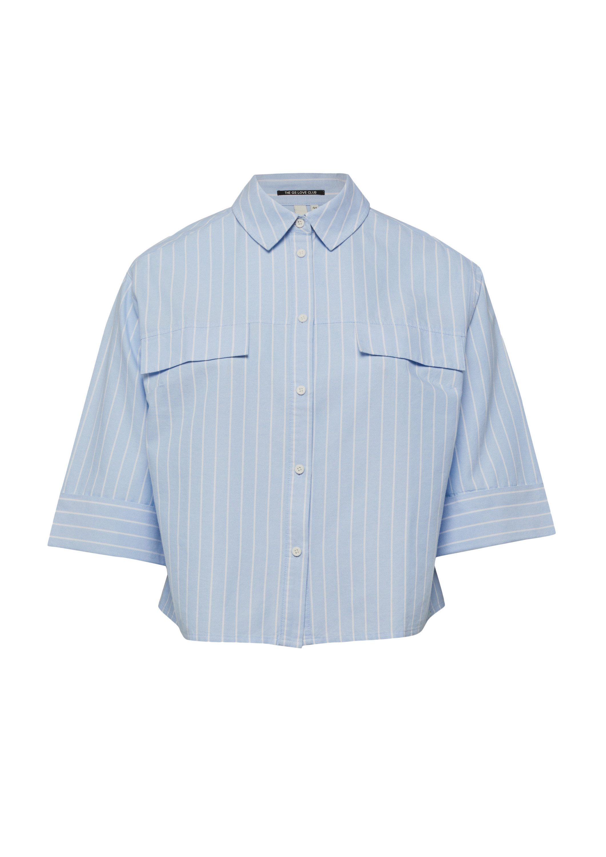 QS Kurzarmbluse Bluse Streifenbluse günstig online kaufen
