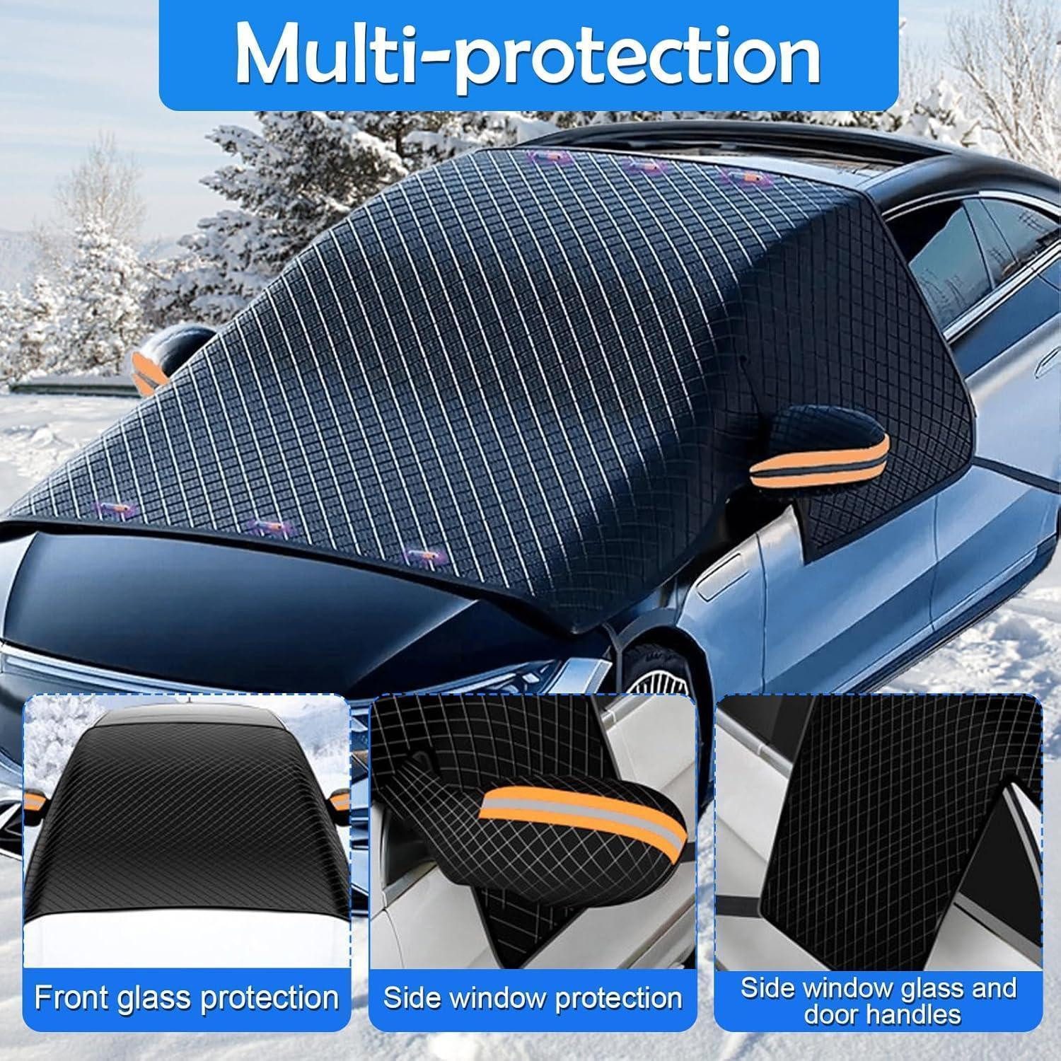 LuxusKollektion Frontscheibenabdeckung Frontscheibenabdeckung Windschutzscheibe Seitenspiegel Auto 245x114cm