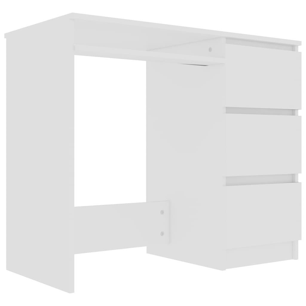vidaXL Schreibtisch NA Schreibtisch Weiß 90x45x76 cm Spanplatte