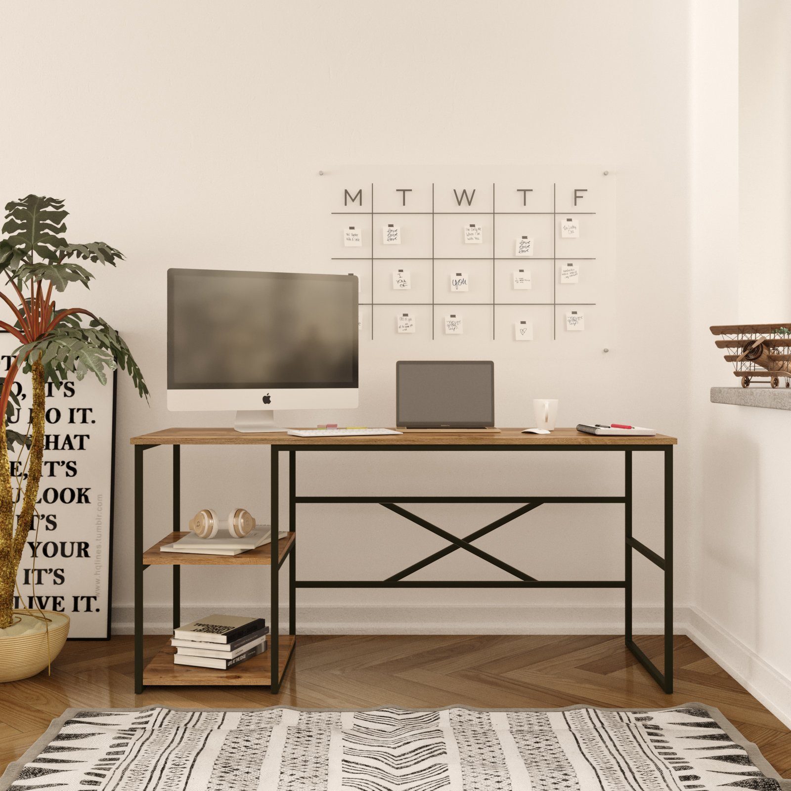 III Regal-Schreibtisch (120x60 Heike cm) moebel-direkt-online