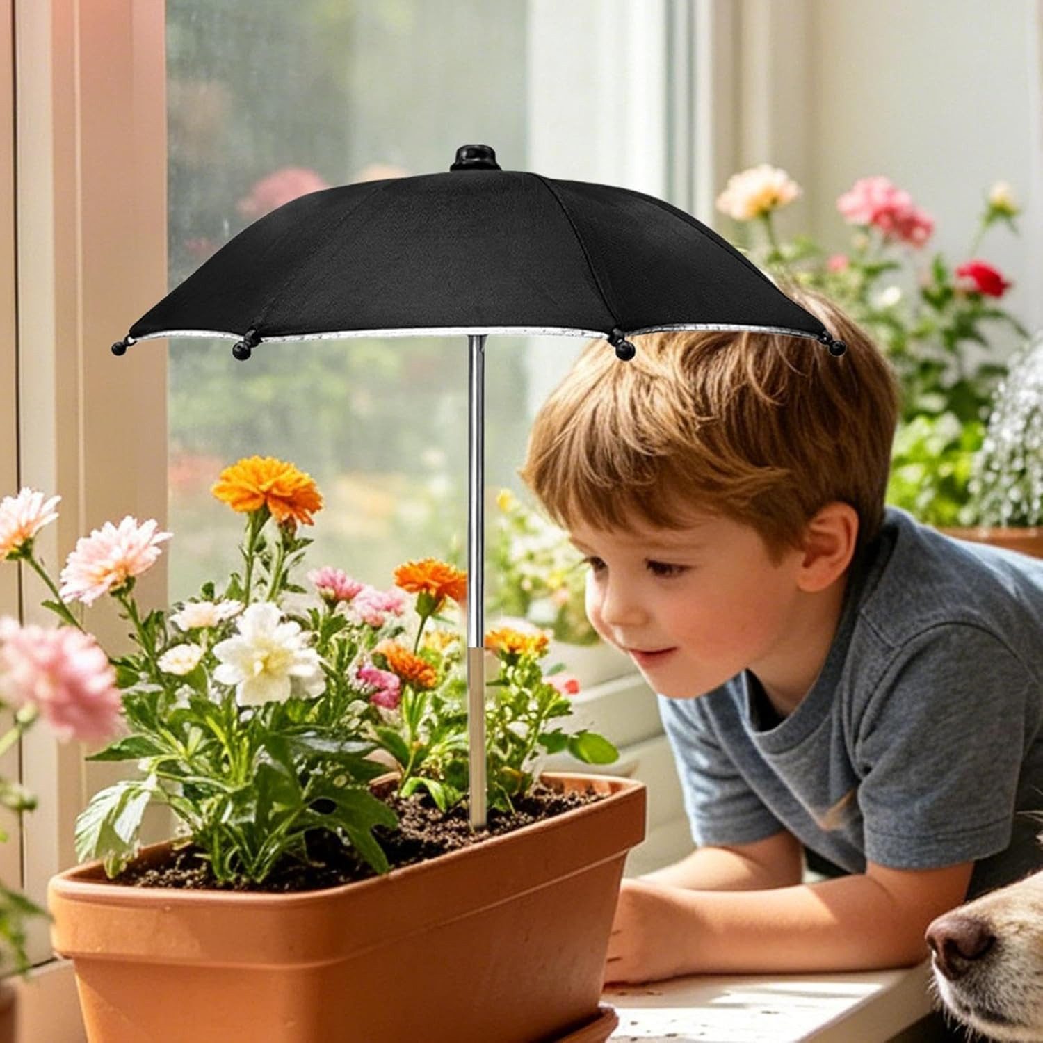 FELIXLEO Sonnenschirm Pflanzenschirm Set Sonnenschutz für Garten Pflanzen