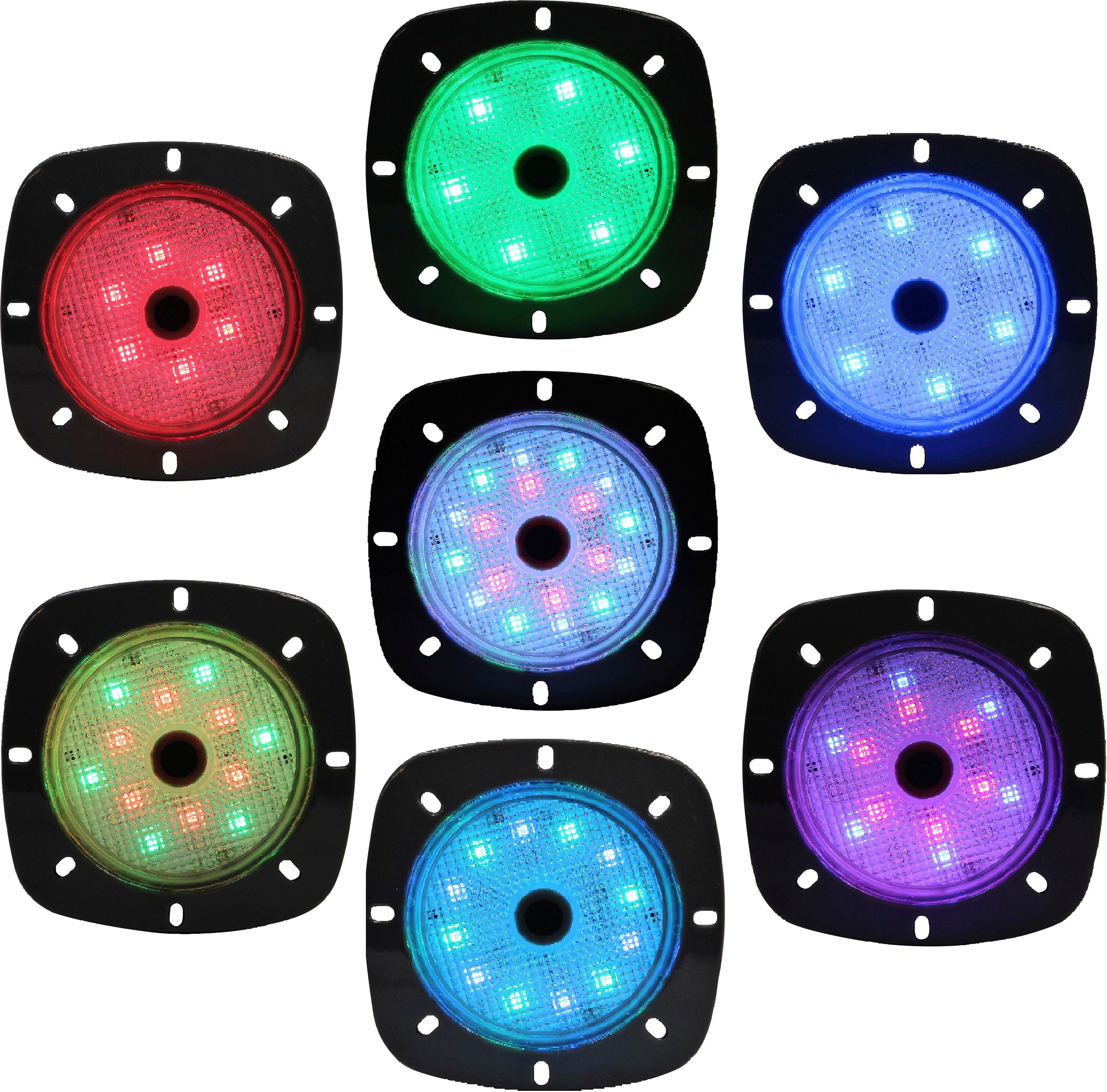 my POOL BWT Pool-Lampe LED Magnetscheinwerfer weiß/RGB, Ein-/Ausschalter, Farbwechsel, RGB, USB-Anschluss mit Ladefunktion, LED fest integriert, RGB, Magnetisch