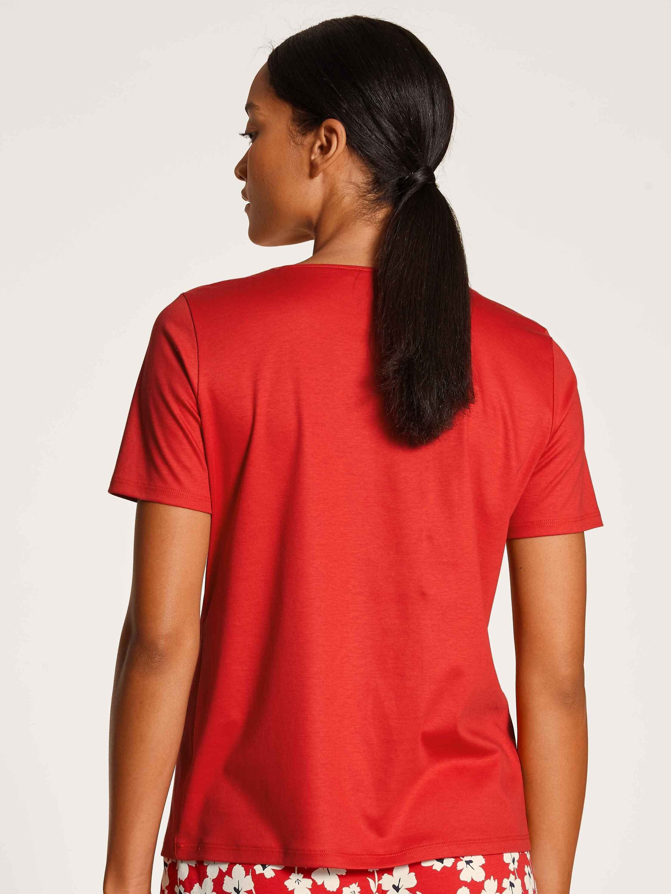 summer Kurzarmshirt Kurzarm-Shirt CALIDA (1-tlg) red