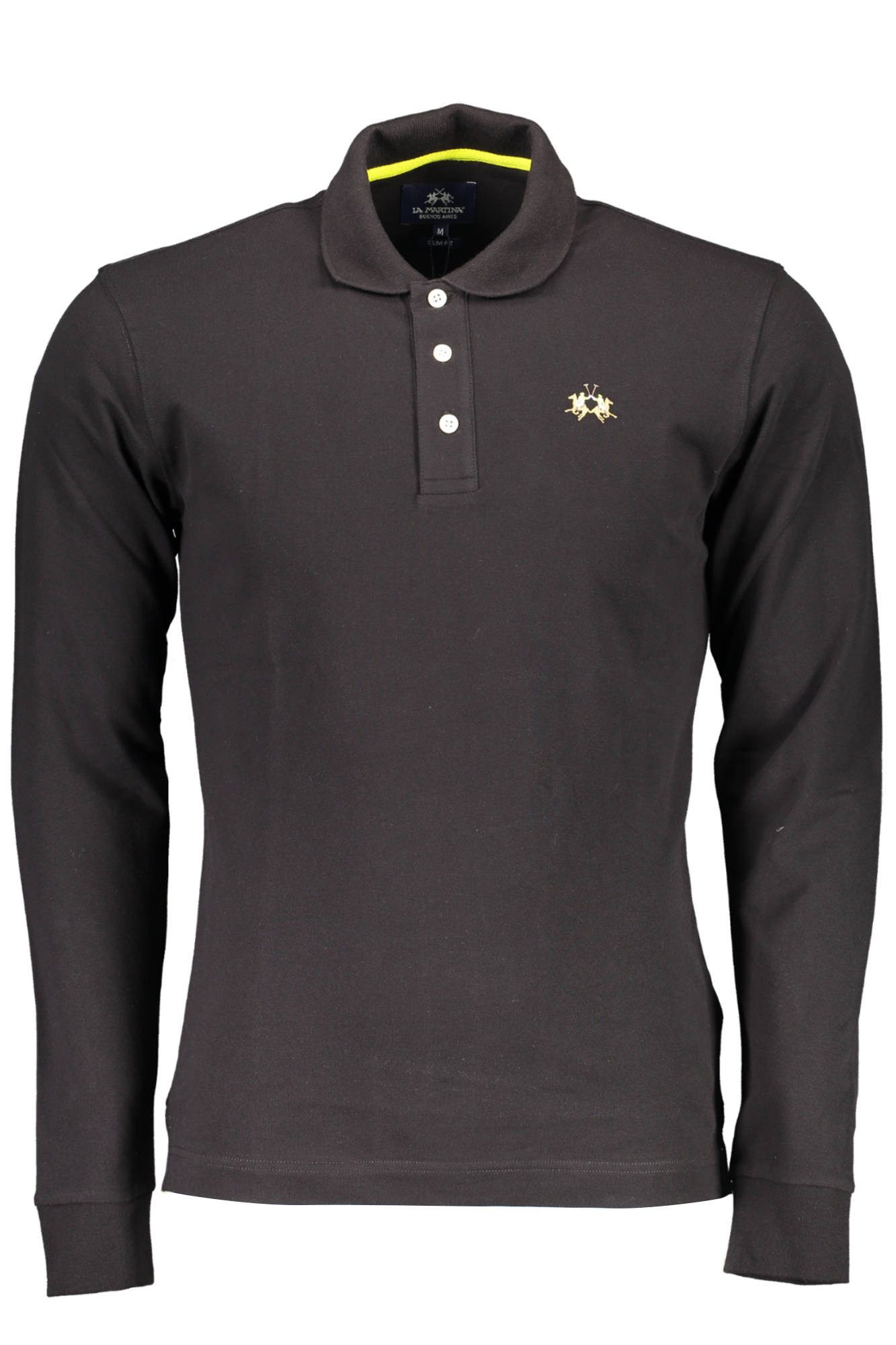 La Martina Poloshirt Herren Langarm Polo Schwarz - Schmal, Stilvoll, Mit