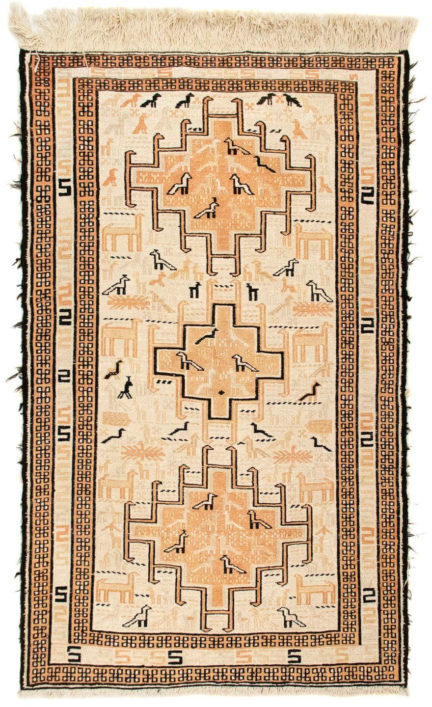 Wollteppich Kelim Wohnzimmer, 4 morgenland, 65 101 - beige, Höhe: cm Einzelstück - x - Oriental mm, rechteckig