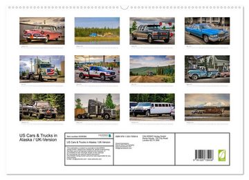 CALVENDO Wandkalender US Cars & Trucks in Alaska / UK-Version (Premium-Calendar 2023 DIN A2 Landscape)