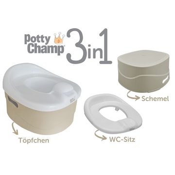 Potty Champ Töpfchen PottyChamp - 3in1 - Töpfchen, WC-Sitz & Schemel, (Set), Töpfchen mit herausnehmbarem Innenteil, Toilettensitz und Tritthocker