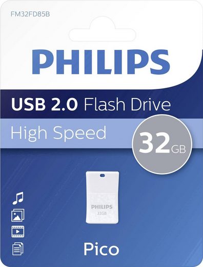 Philips »Philips USB-Stick Pico 32GB USB 2.0 Grau« USB-Stick
