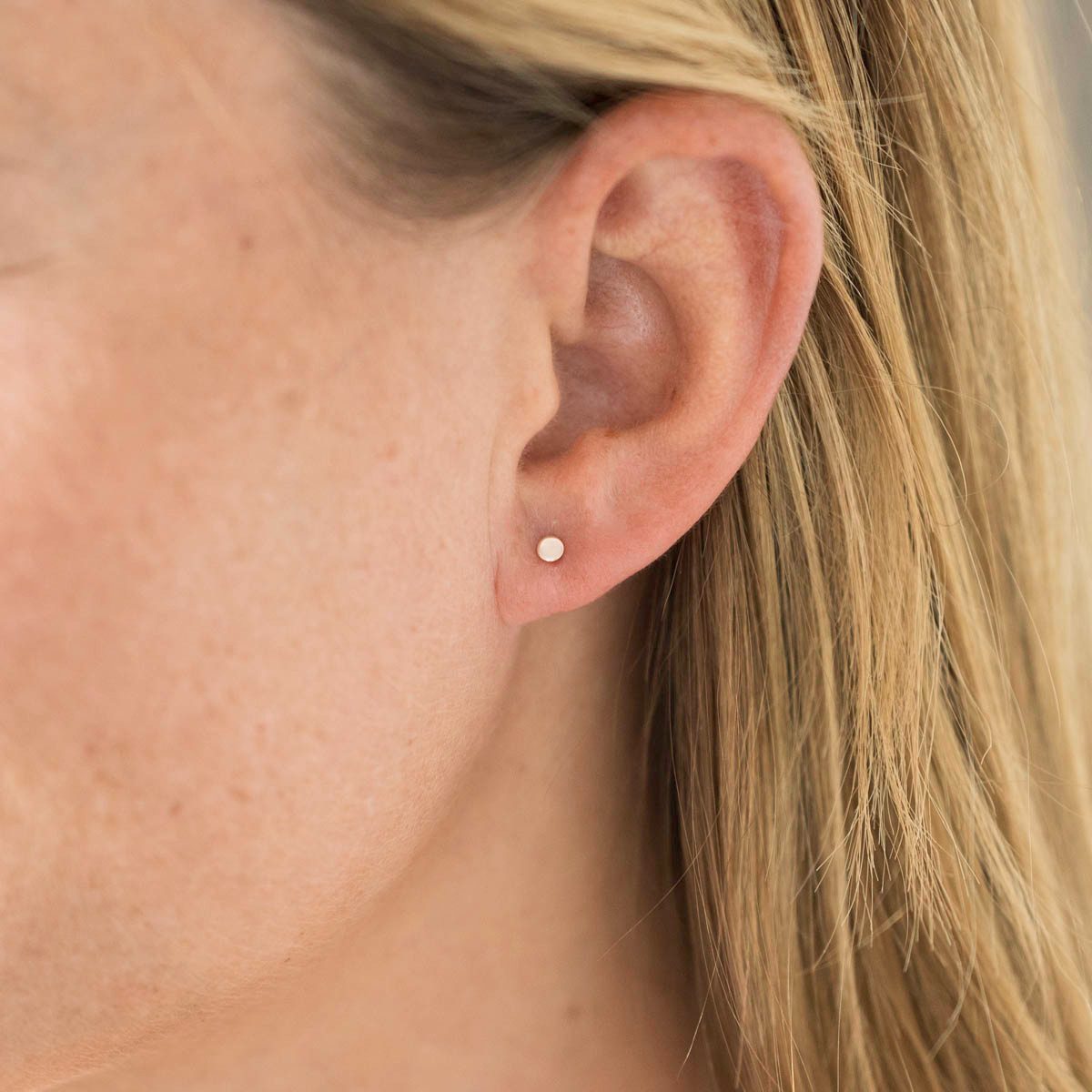 Materia Paar Ohrstecker Plättchen Basic Rosegold Ohrringe klein 3-7mm SO-25 günstig online kaufen