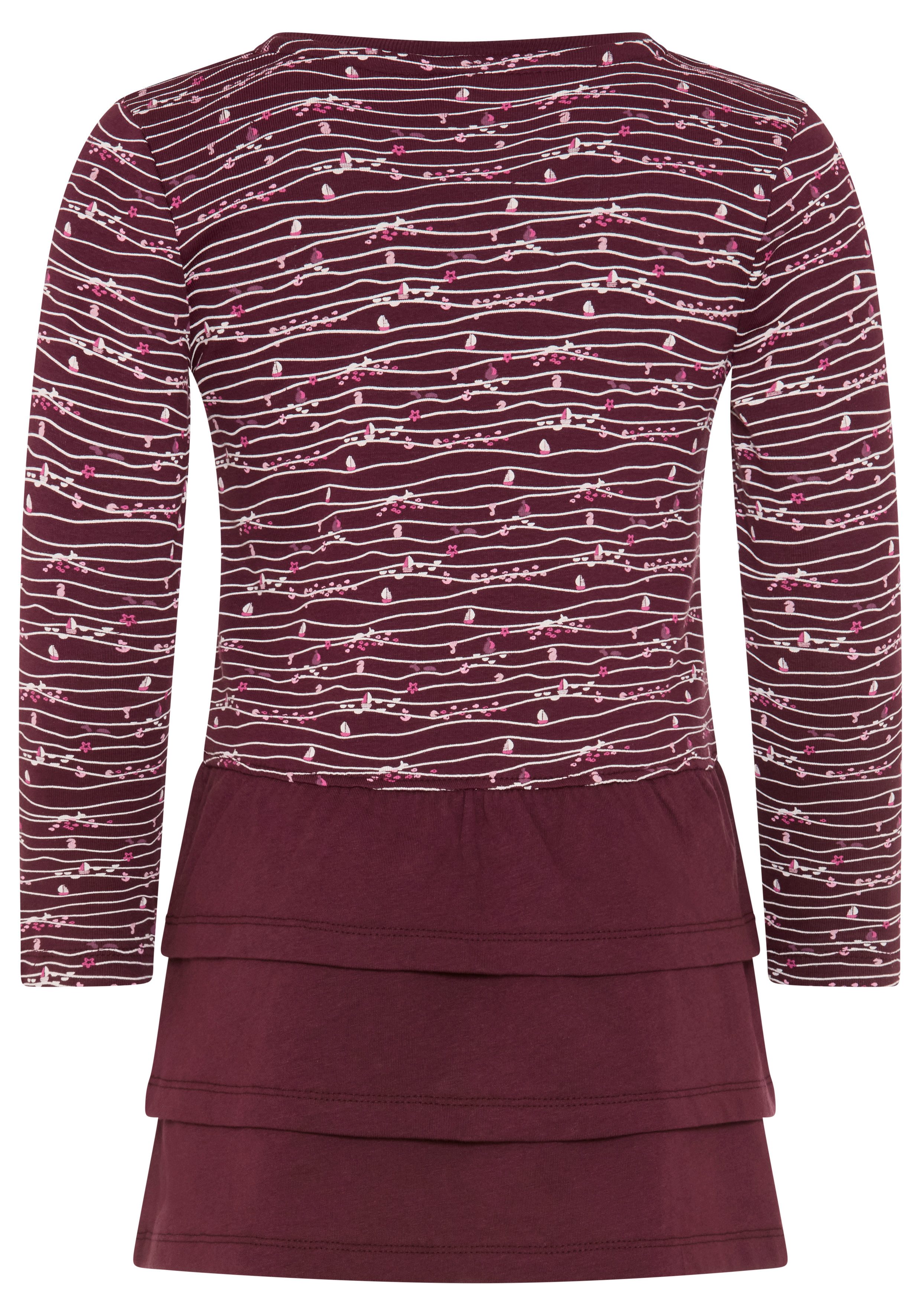 KangaROOS Jerseykleid Kleid mit Allover-Muster und Volants für kleine Mädchen Shirtkleid mit Allover-Muster, kniefrei, mit Volants – Bild 5 von 5
