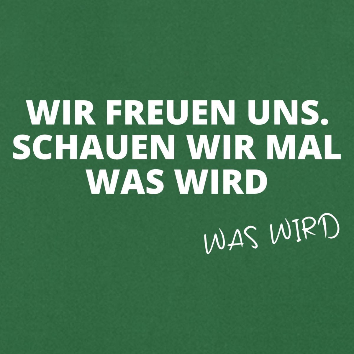 Spreadshirt Kochschürze Wir Freuen Uns Schauen Wir Mal Was Wird TV Meme Kochschürze, (1-tlg)