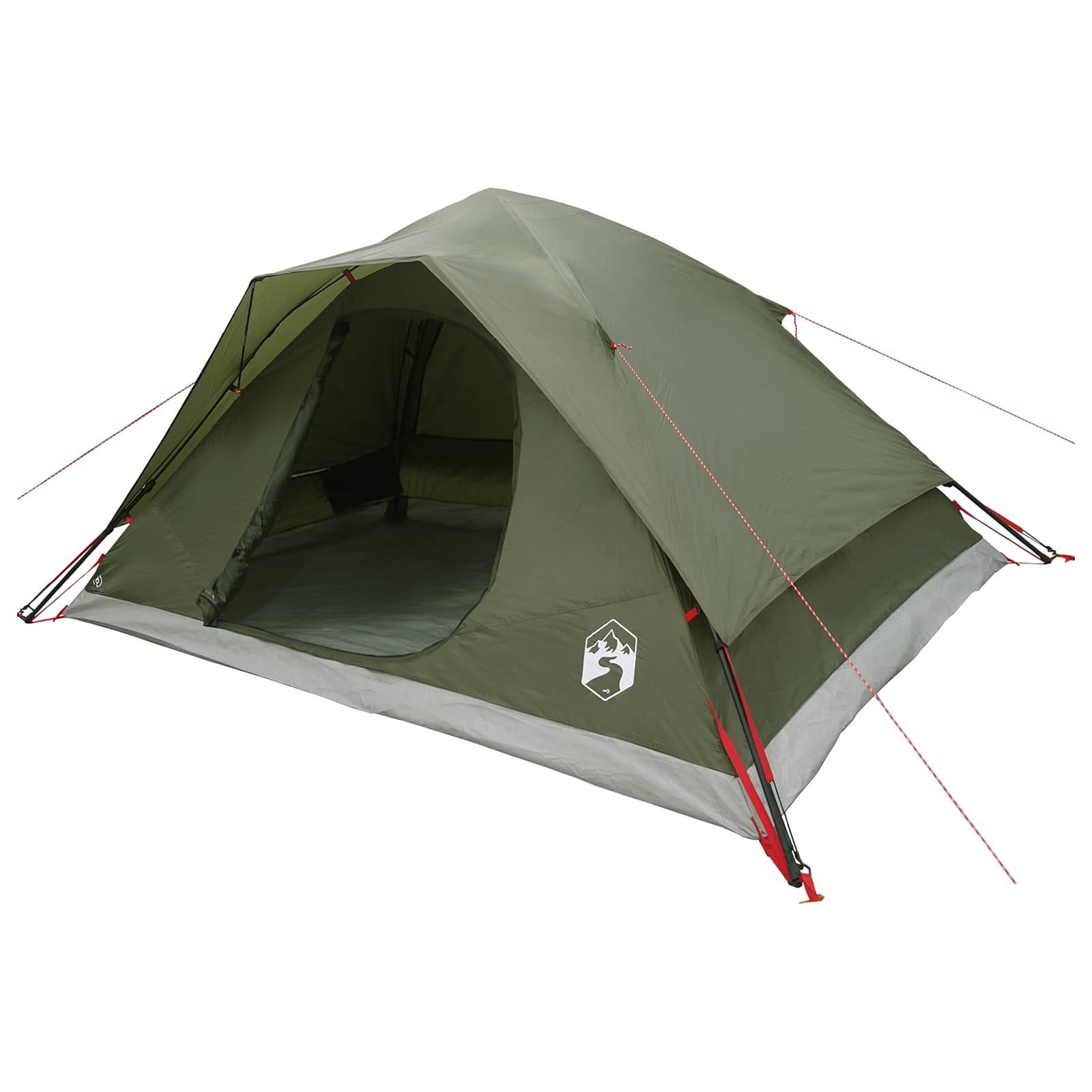 vidaXL Kuppelzelt Sofort Zelt Olive Grün 305 x 215 x 140 cm Polyester und Stahl, (1 tlg)